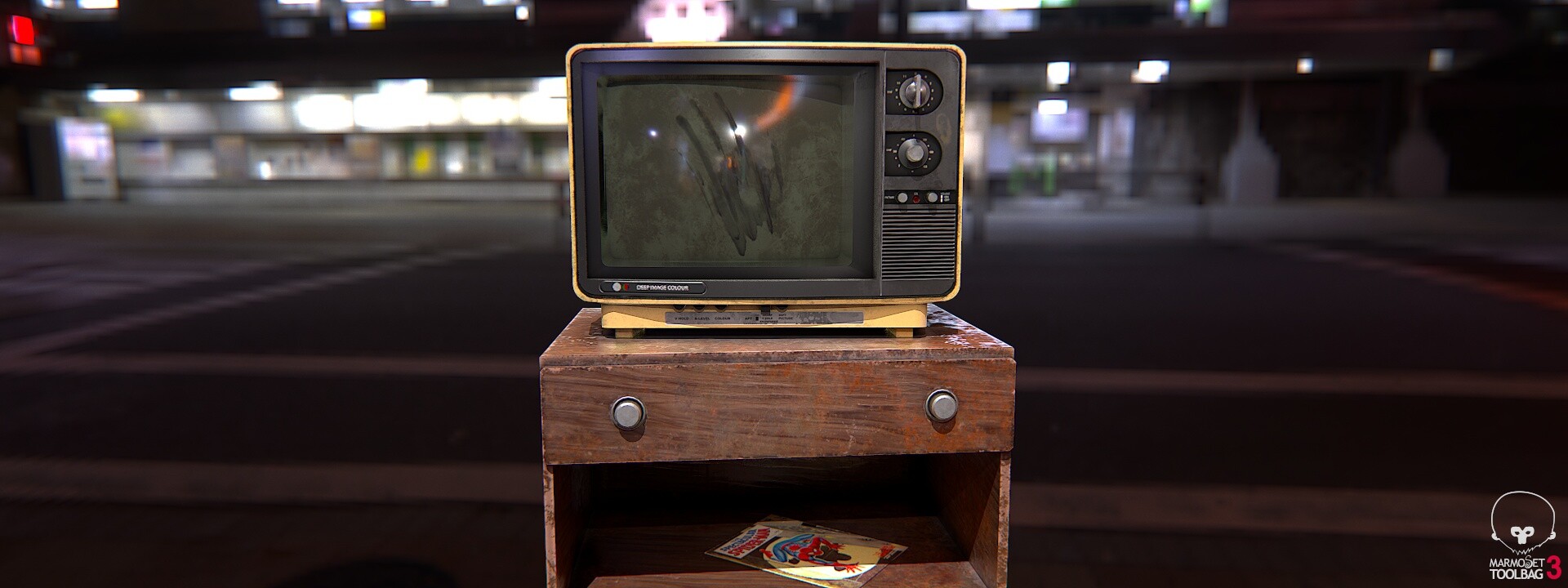ArtStation - Old television box low poly for game.
