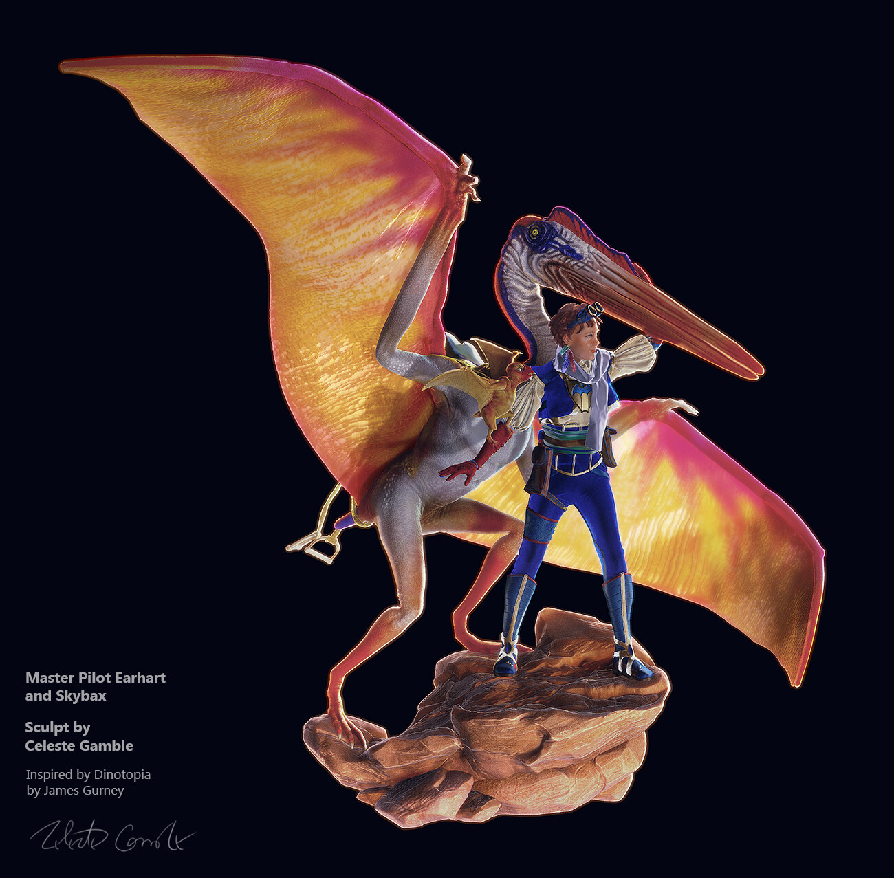 Celeste Gamble - Master Pilot Amelia Earhart, Skybax Rider