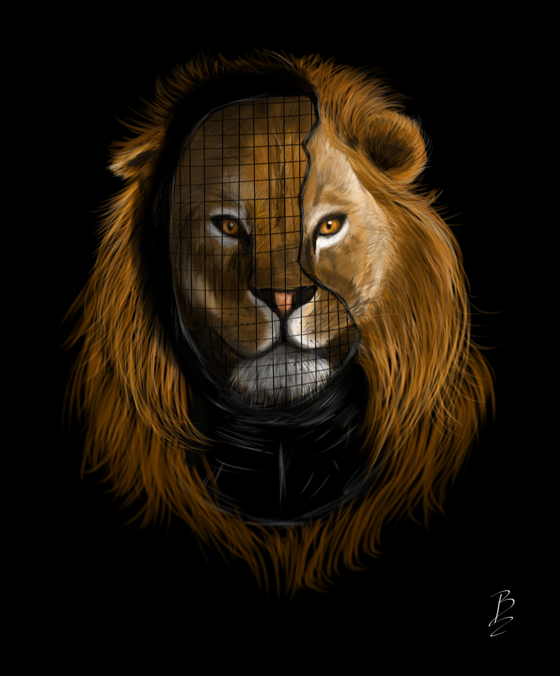 Artstation Lion Poster Bettina Miriam Sehner