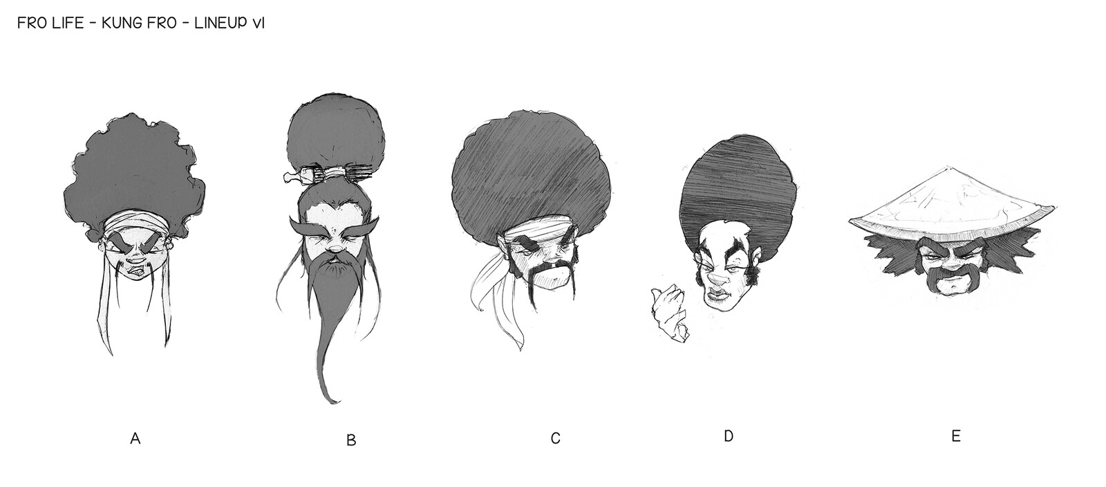 Fro Clan character concept sketches
