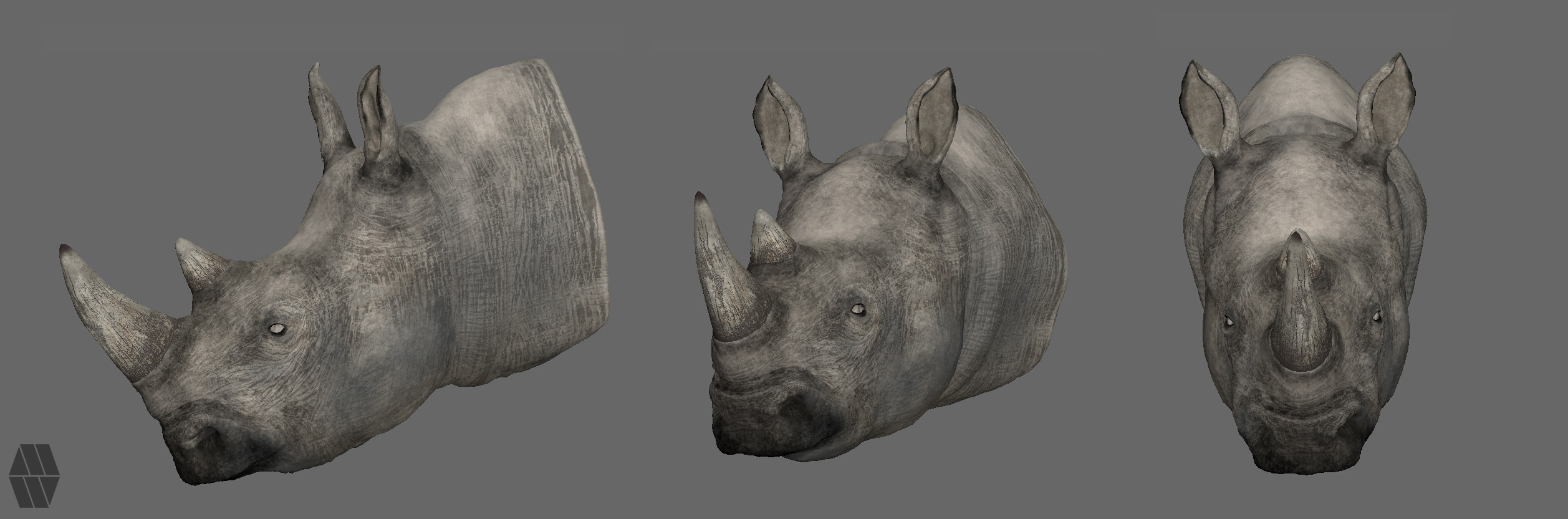 Rhino COL texture Mari screenshots