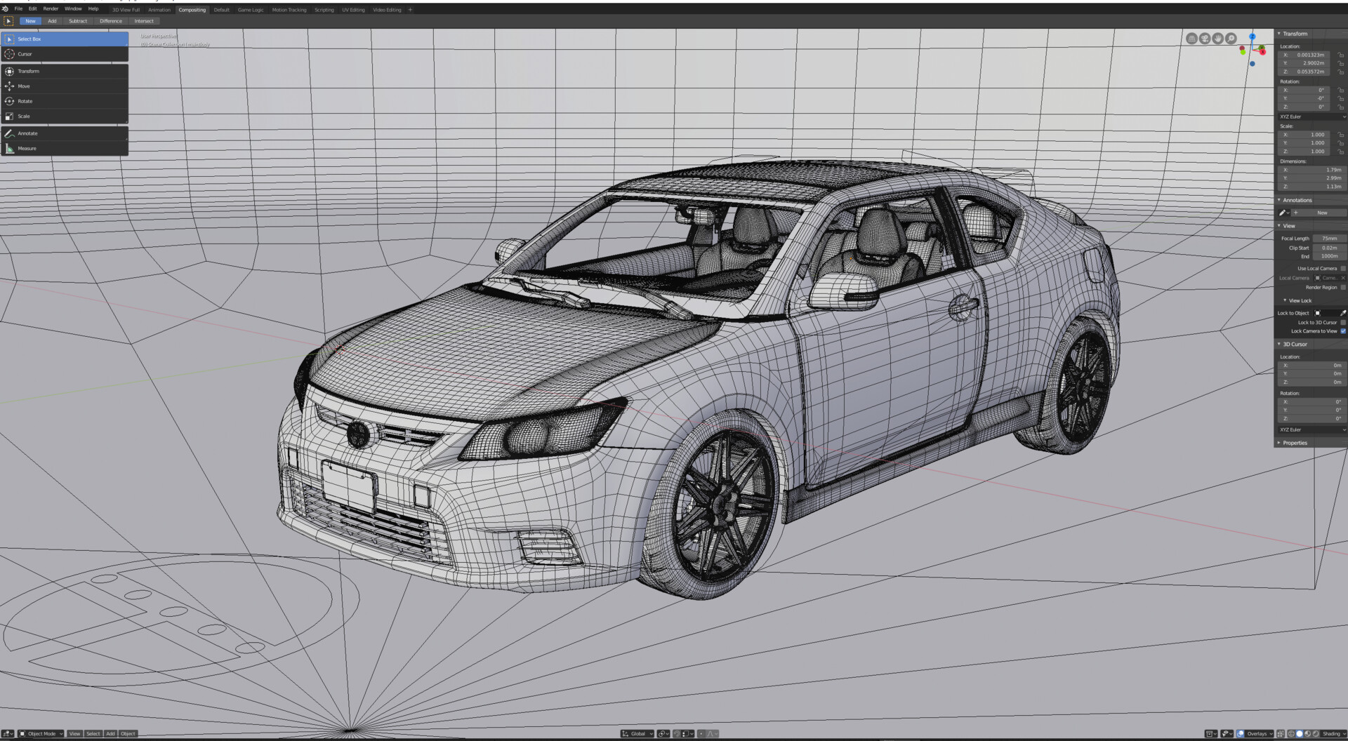 Artstation - 2011 Scion Tc Modeling With Blender
