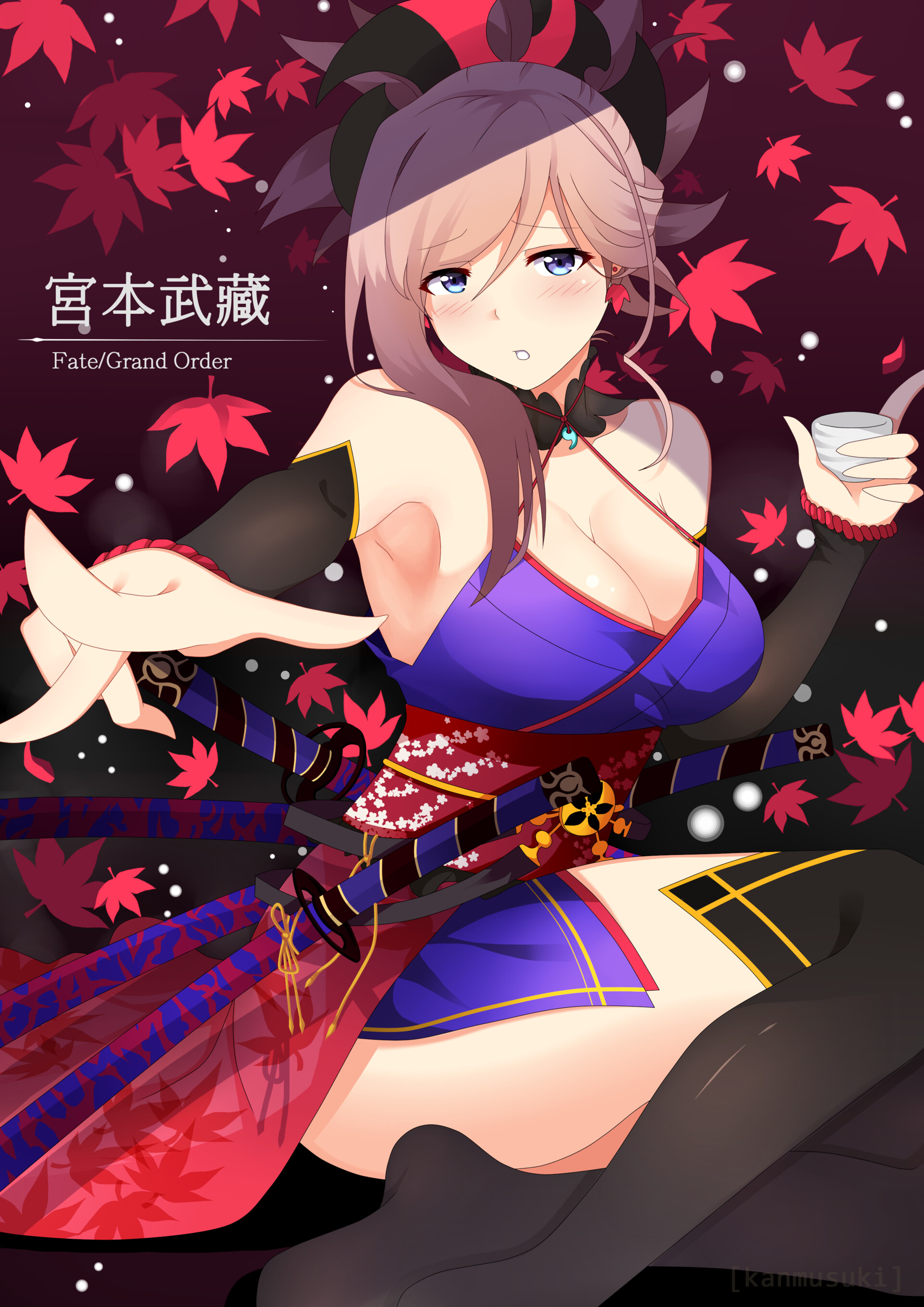 Artstation Miyamoto Musashi Fgo Mush Artwork I'm sitting in the cinema now waiting for the movie to begin and i'm surprisingly… miyamoto musashi fgo mush artwork