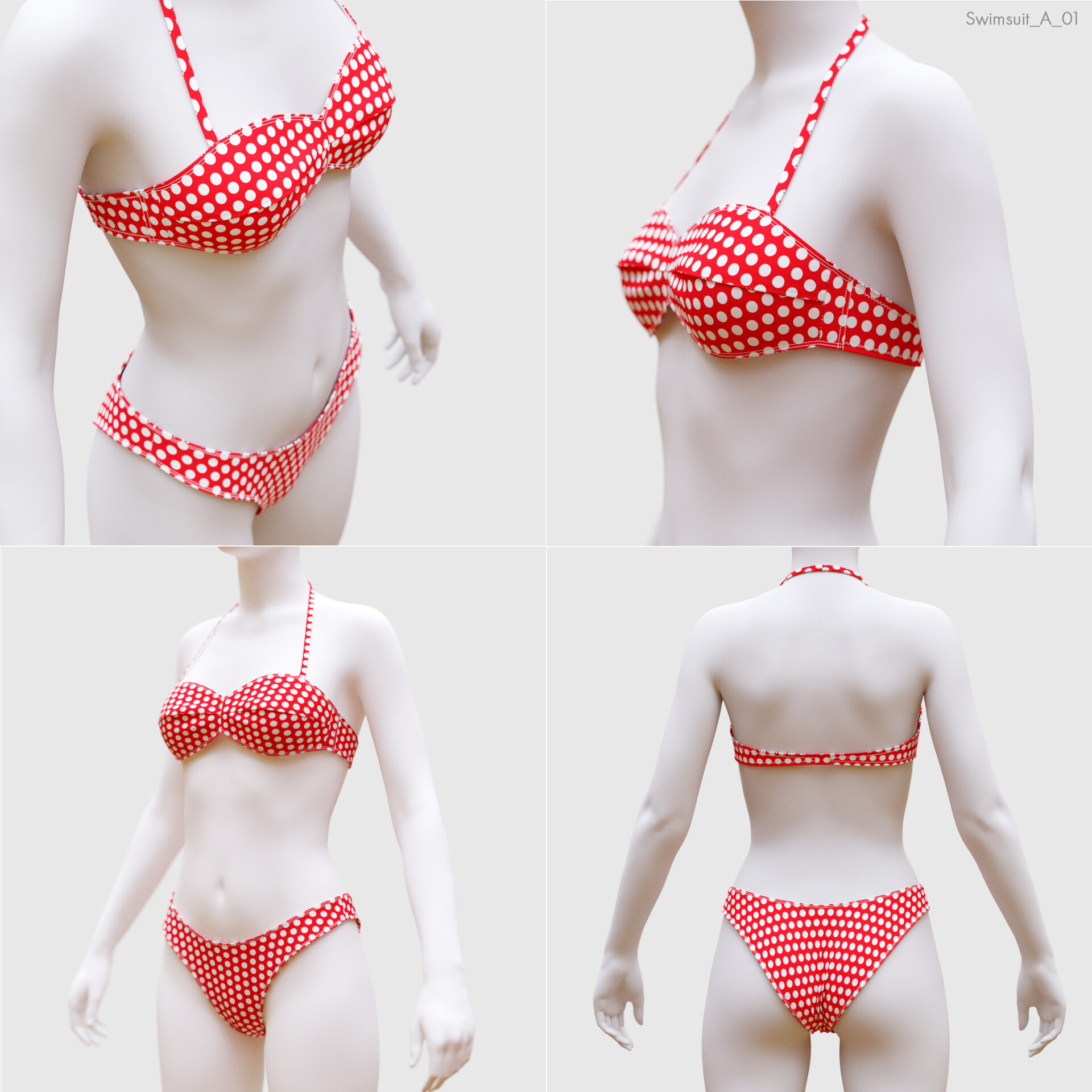 Artstation Women S Swimsuits Bikinis In Marvelous Designer 7 Coss Mousikides