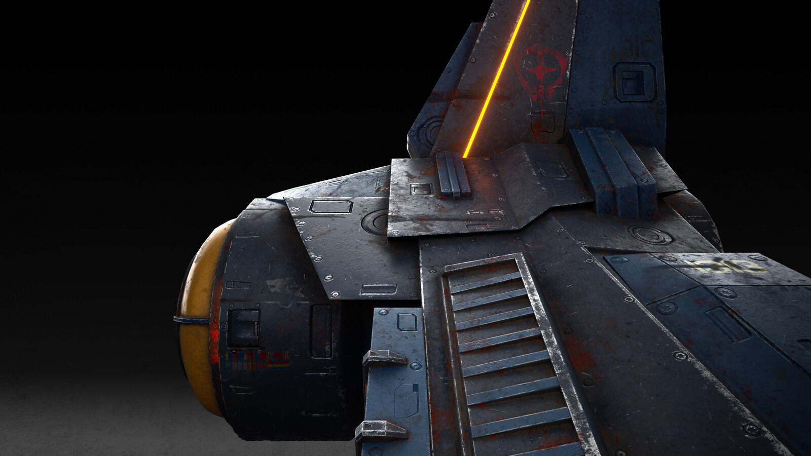 Spaceship for free course on modeling and texturing for games.