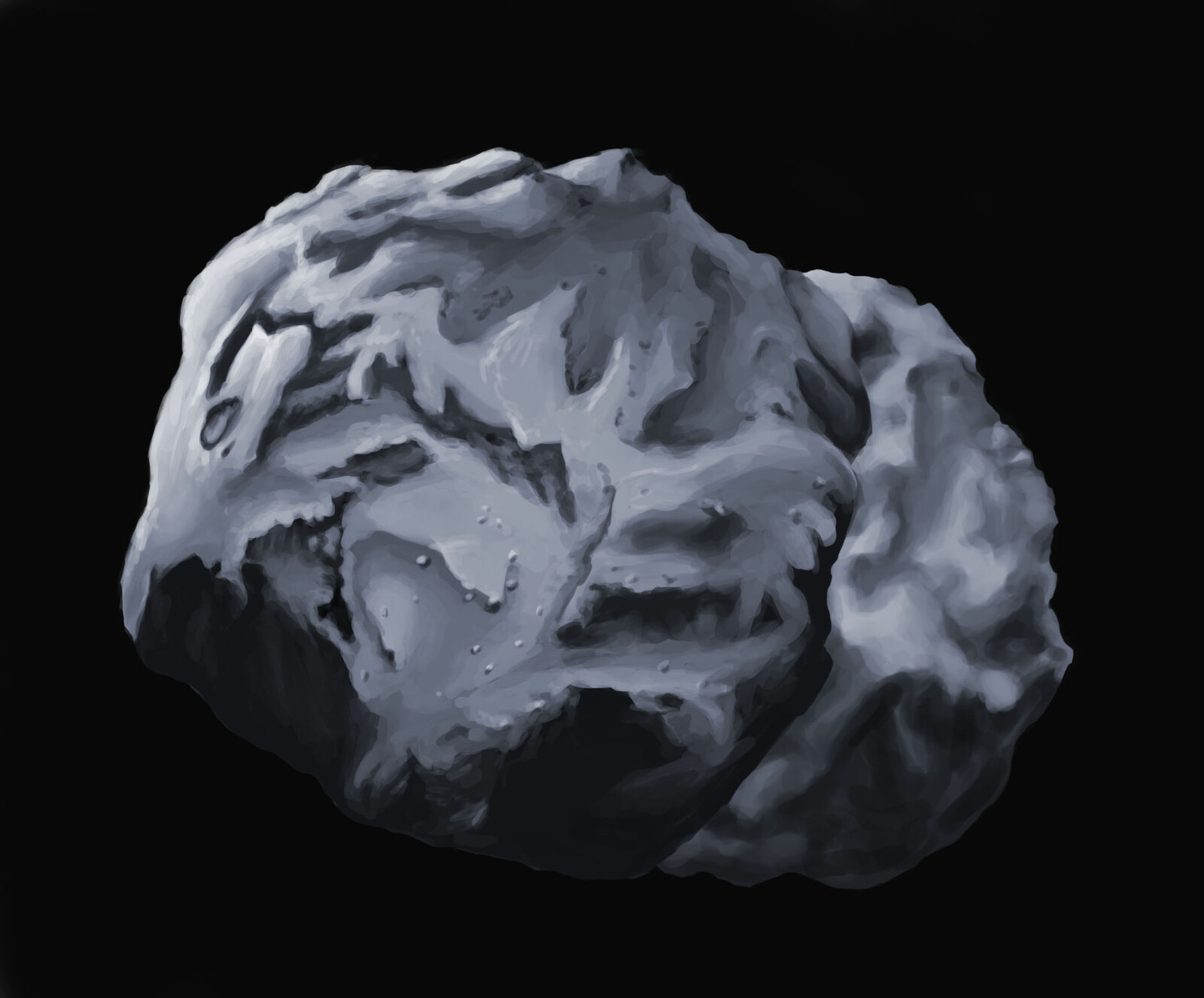 Illustration of 67/P Comet to develop visual look.