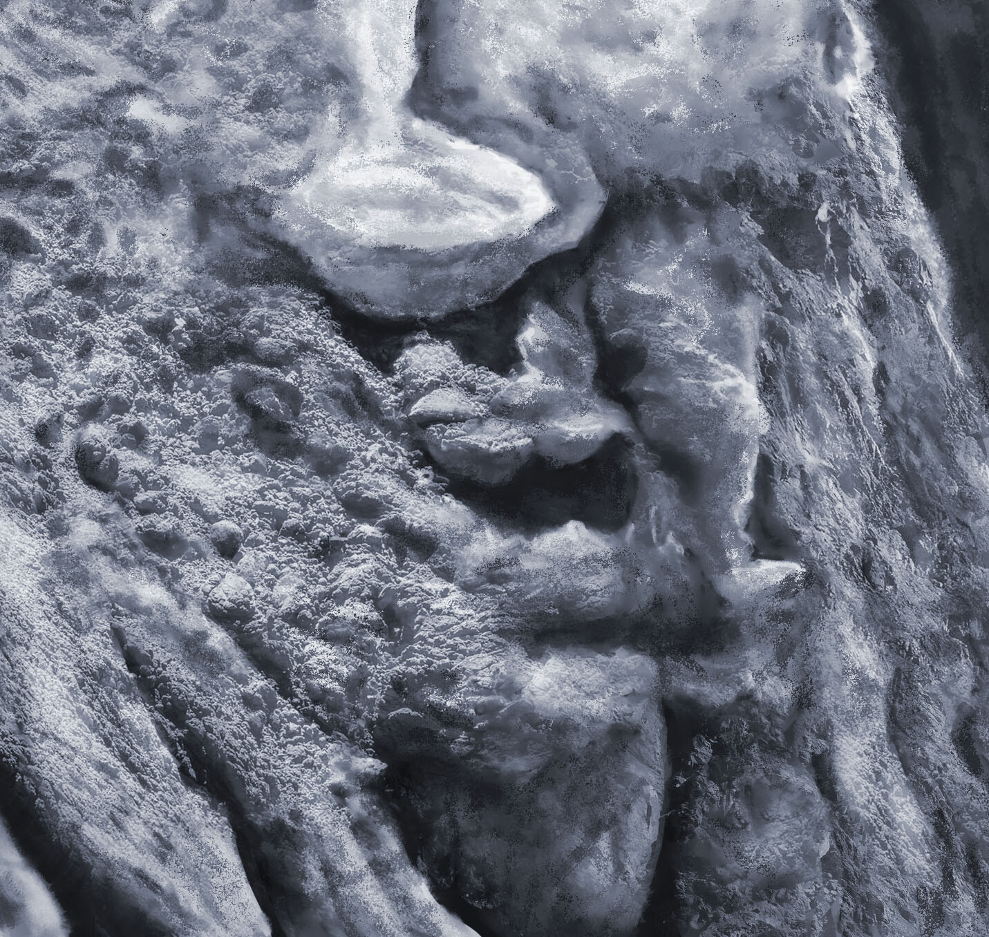 Close-up photo-bashed illustration of Philae/Cooper's landing point.