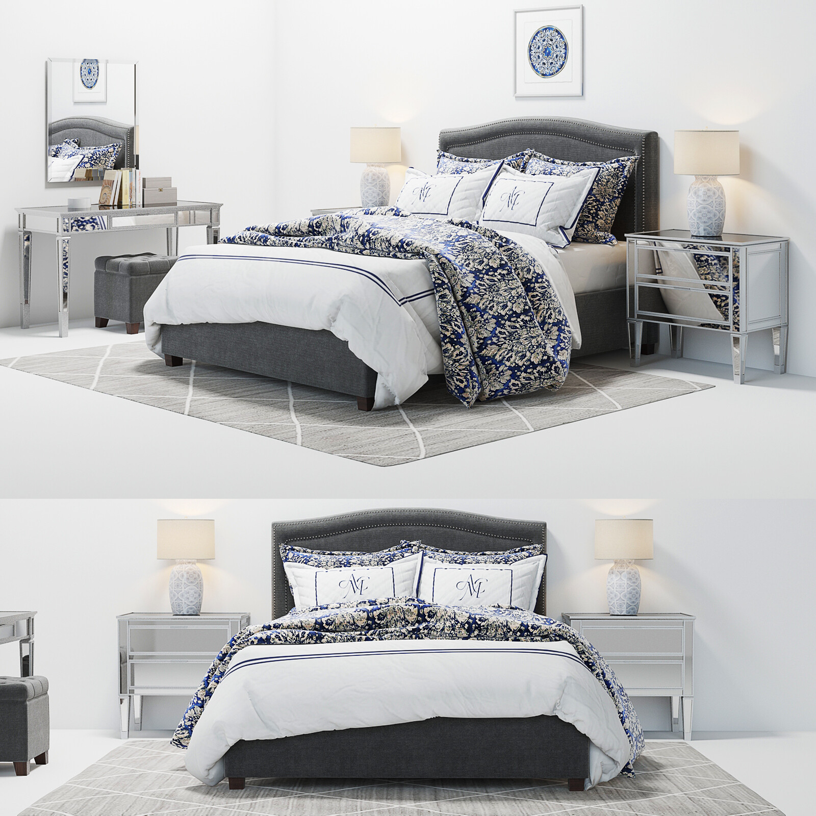 Pottery barn top white bedroom set