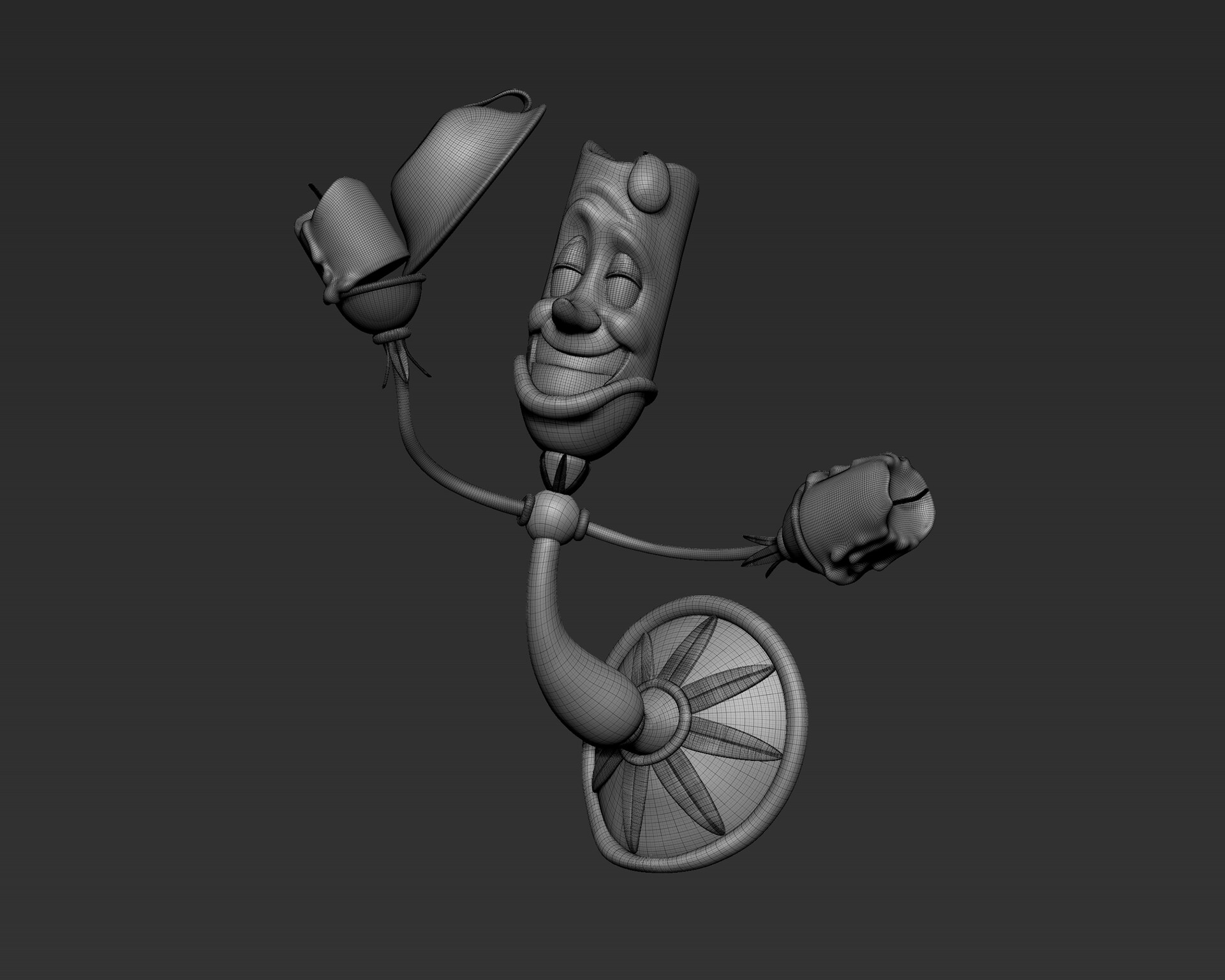 Artstation 3d Model Of Lumiere From Cartoon Beauty And The