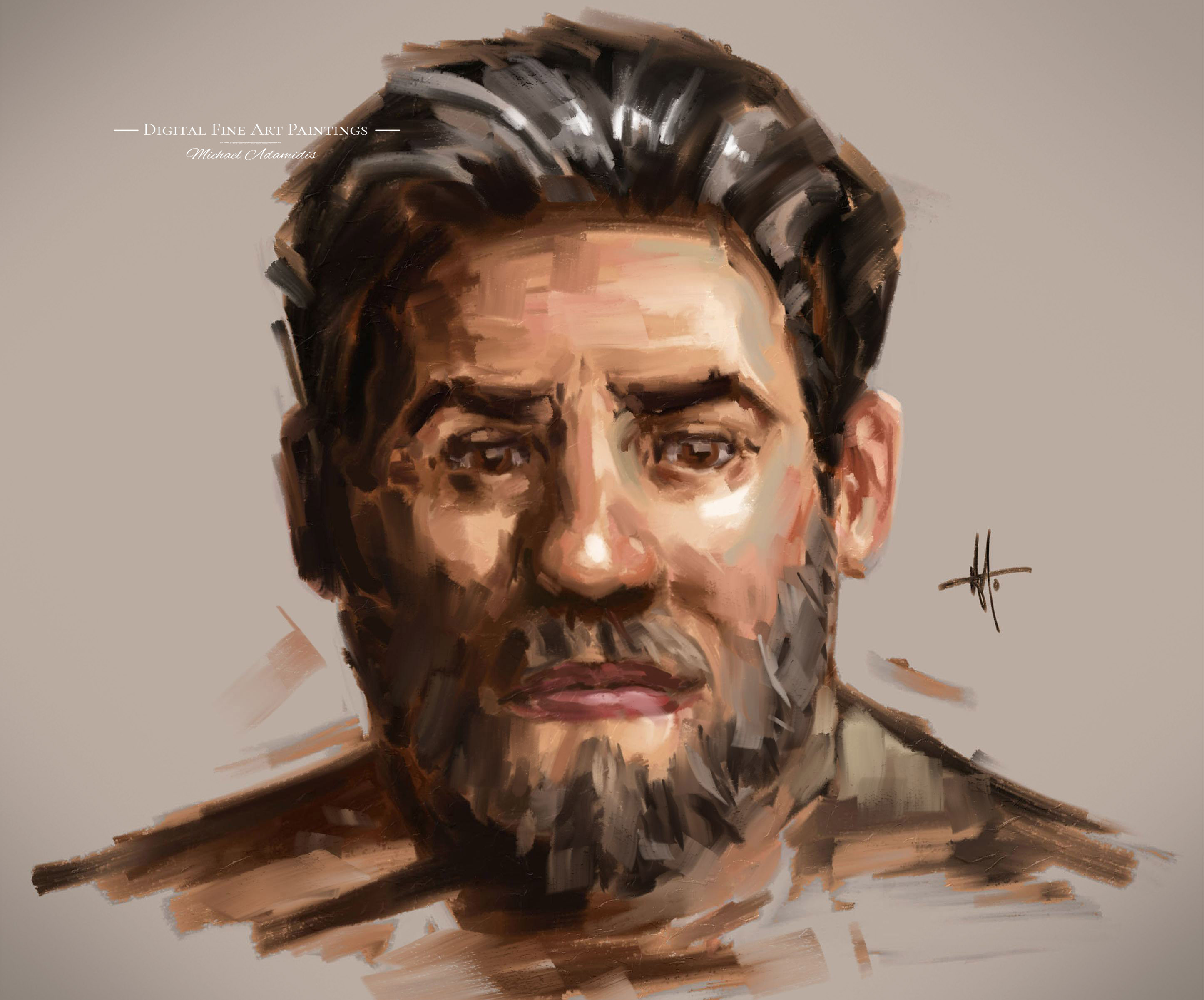 Artstation Photoshop Digital Fine Art Portrait Painting Oil Wet