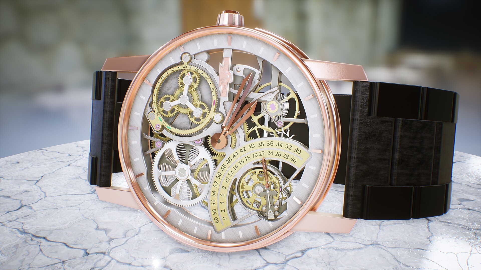 Everette Harris Dewitt Academia Skeleton Watch