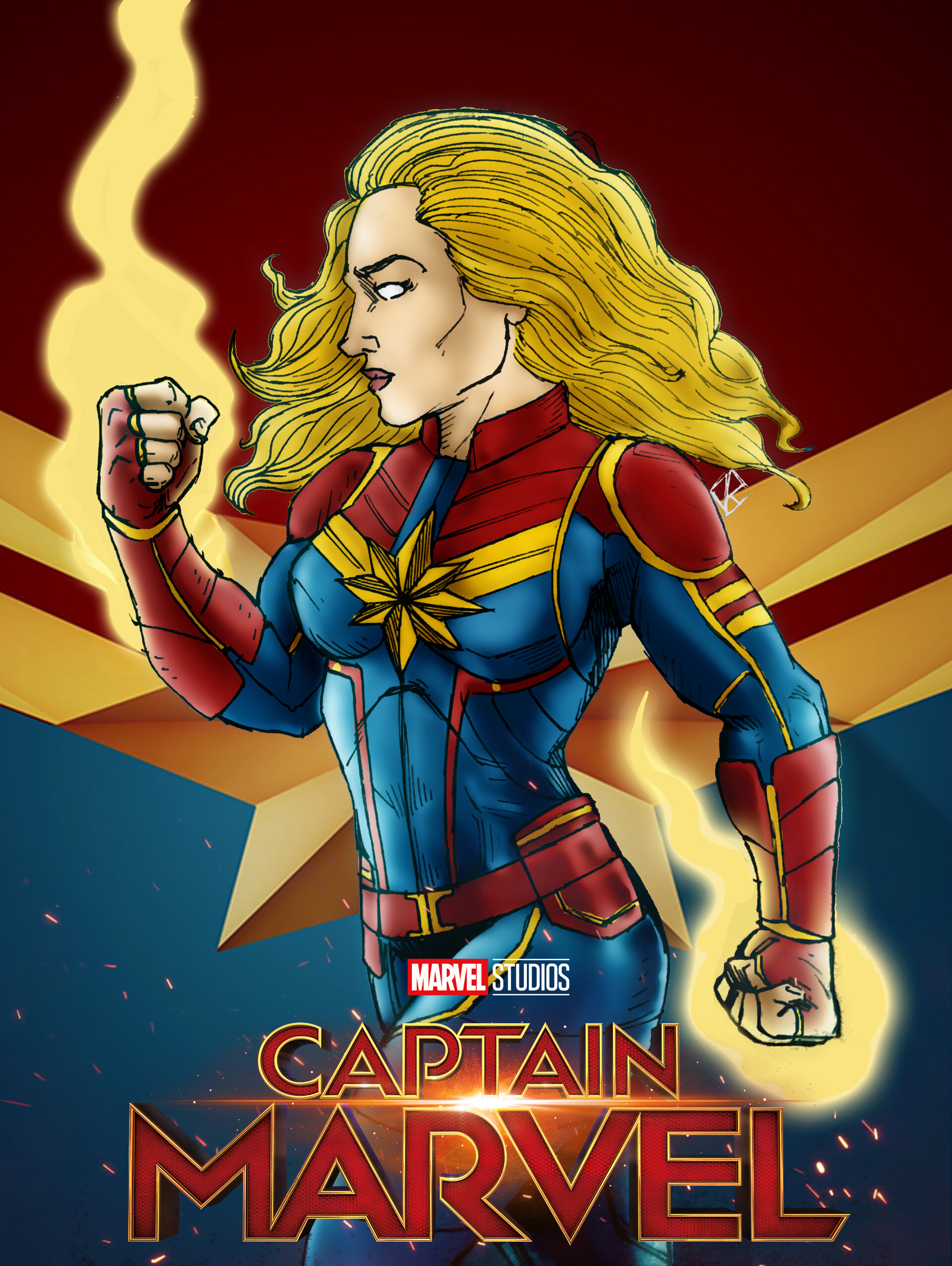 Rafael Danesin - Captain Marvel Poster