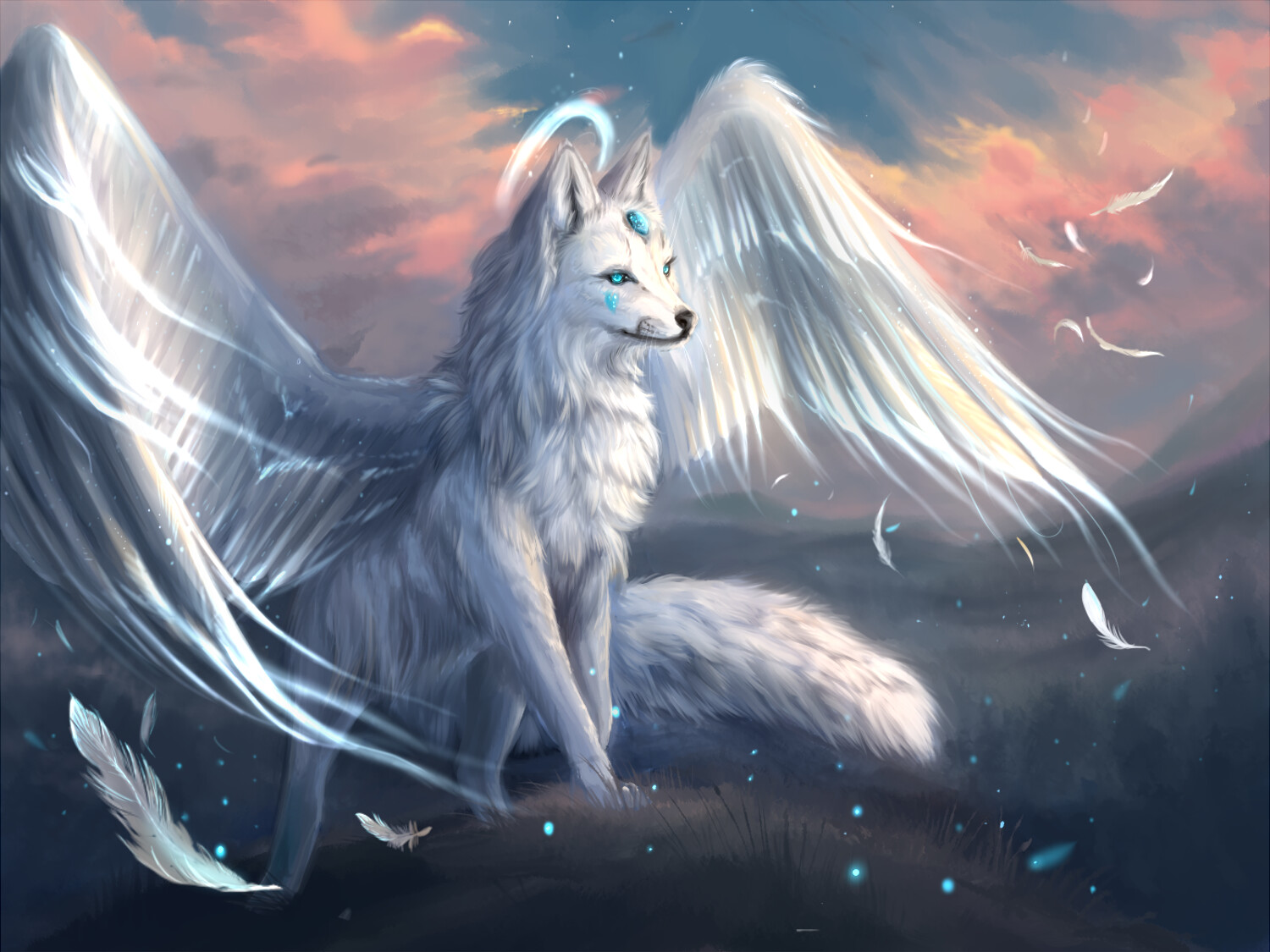 Anime Fox With Wings