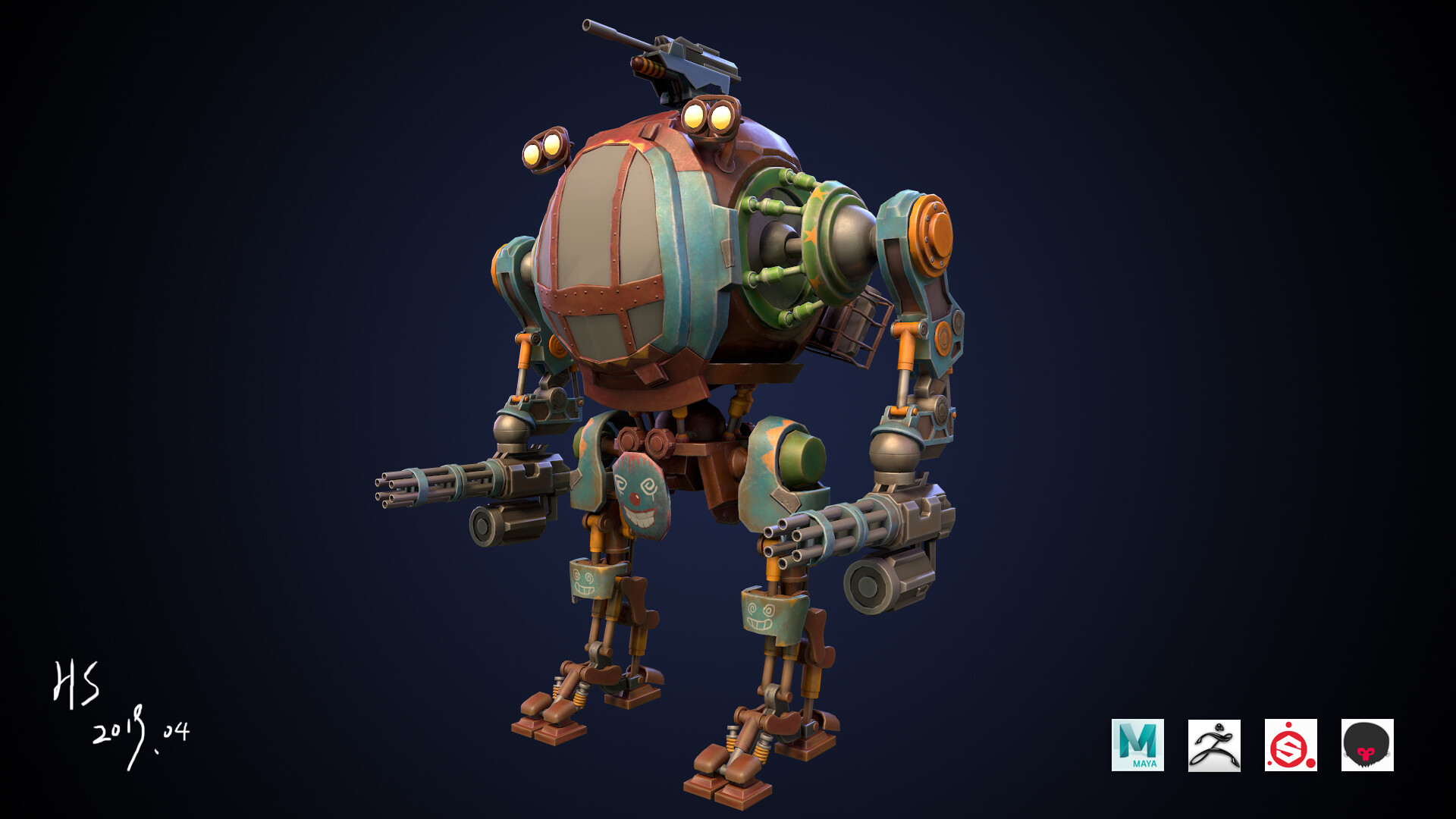 ArtStation Semi-finished_Imitation （Love Deth robots-Suits）