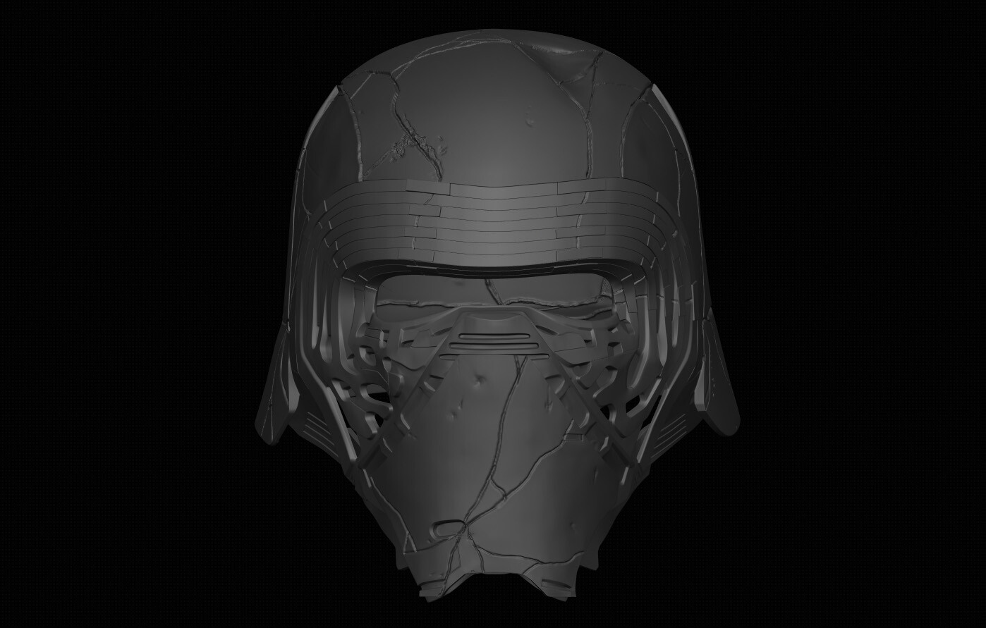 Artstation Reforged Kylo Ren Helmet 3d Peter Beard