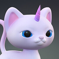 Artstation Cartoon Unicorn Anko 3d - kitty corn roblox