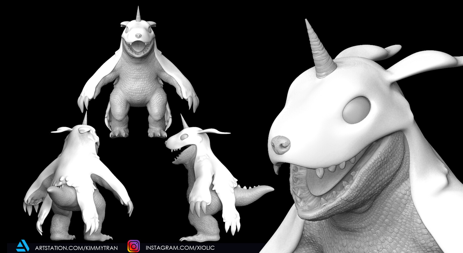 Zbrush high poly sculpts.