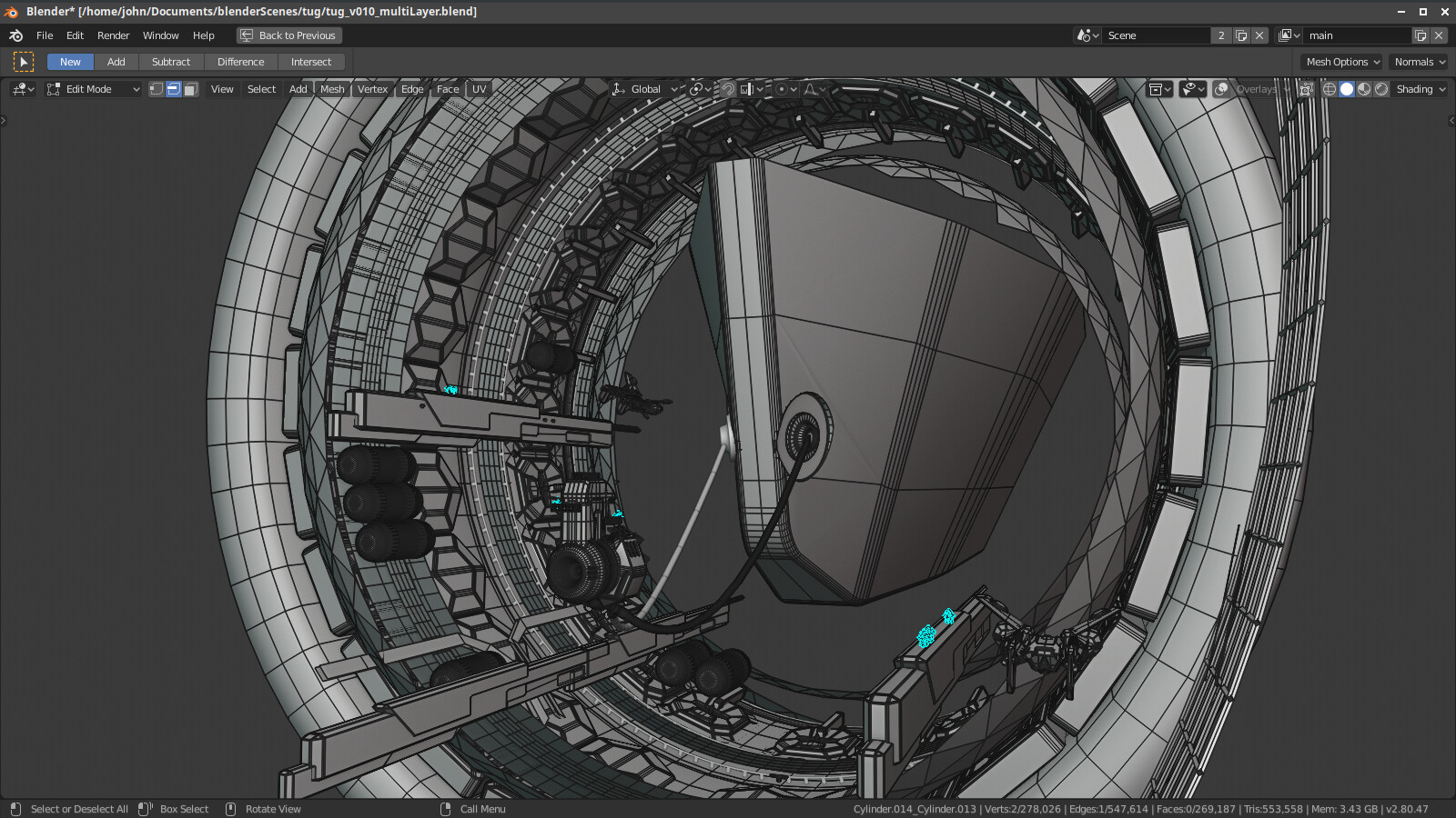 wider view with wireframe