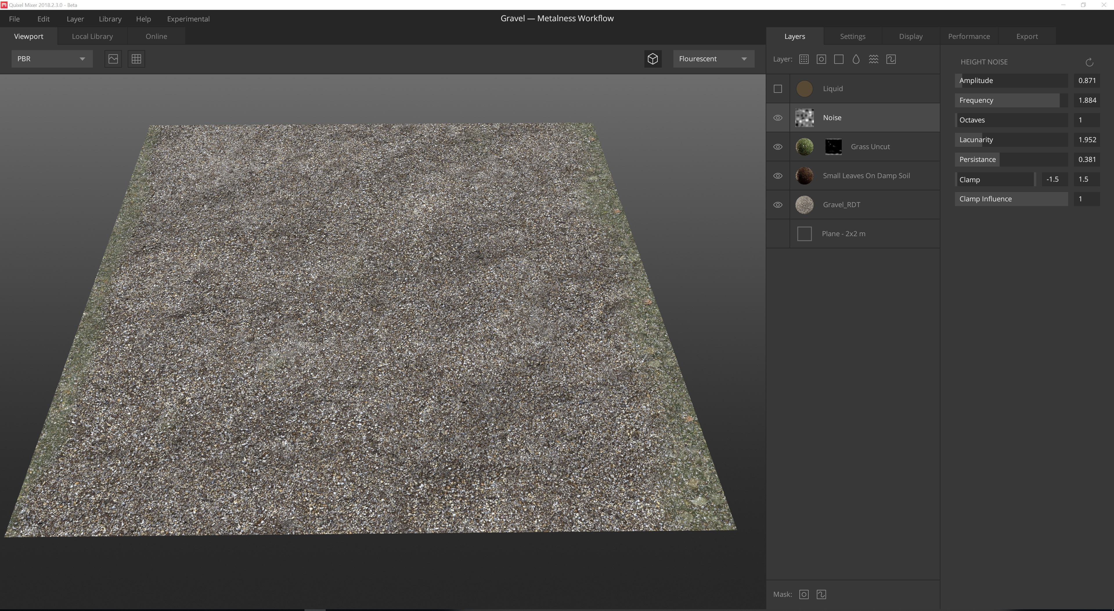 Using Quixel Mixer for my base layer for the Gravel.