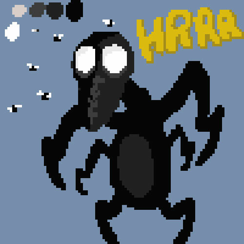 Artstation Horror Monster Pixel Art Diego Simple vector abstract elephant on black background. artstation horror monster pixel art