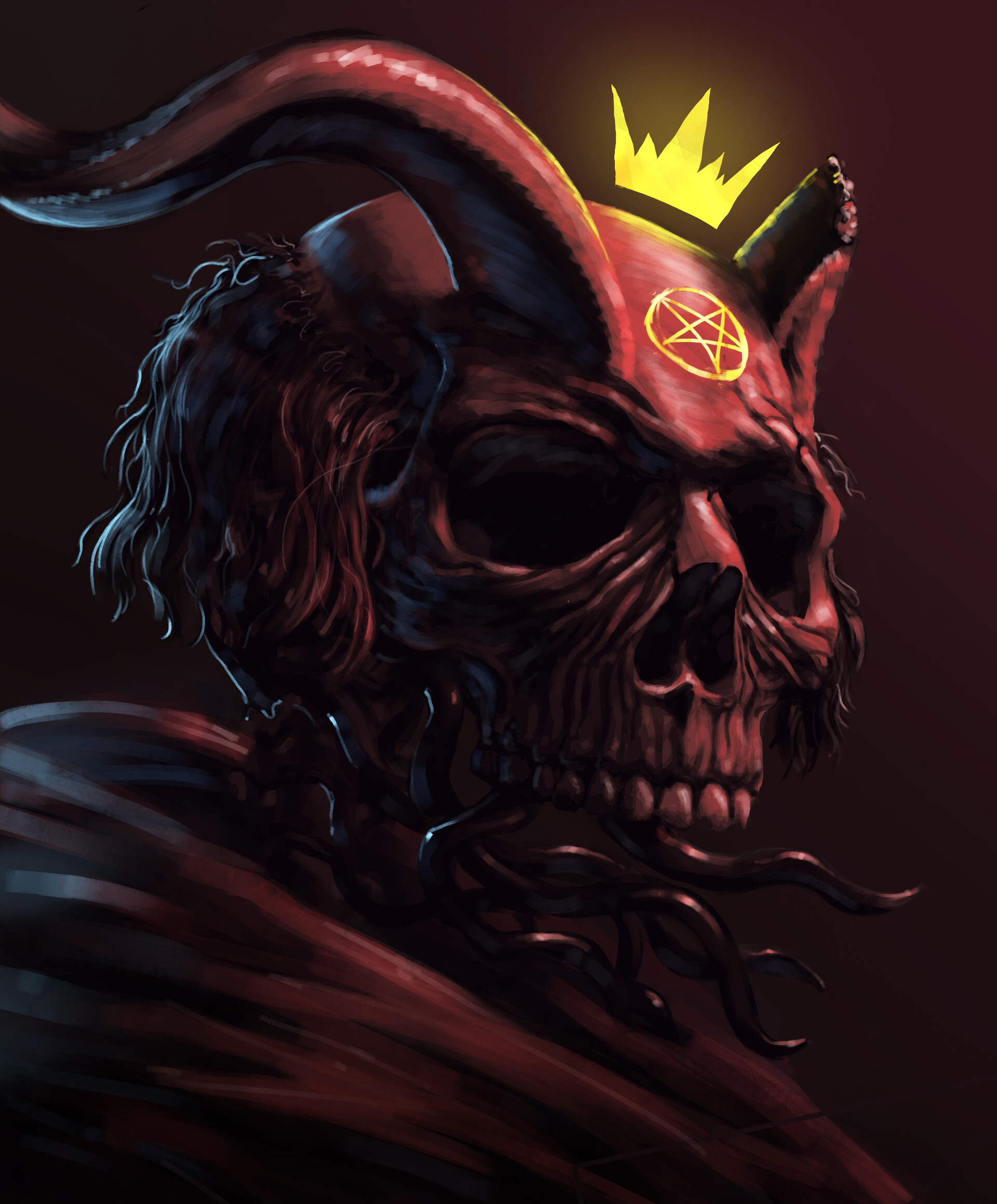 Artstation Demon Skull King Denis Aurelian Mocanu