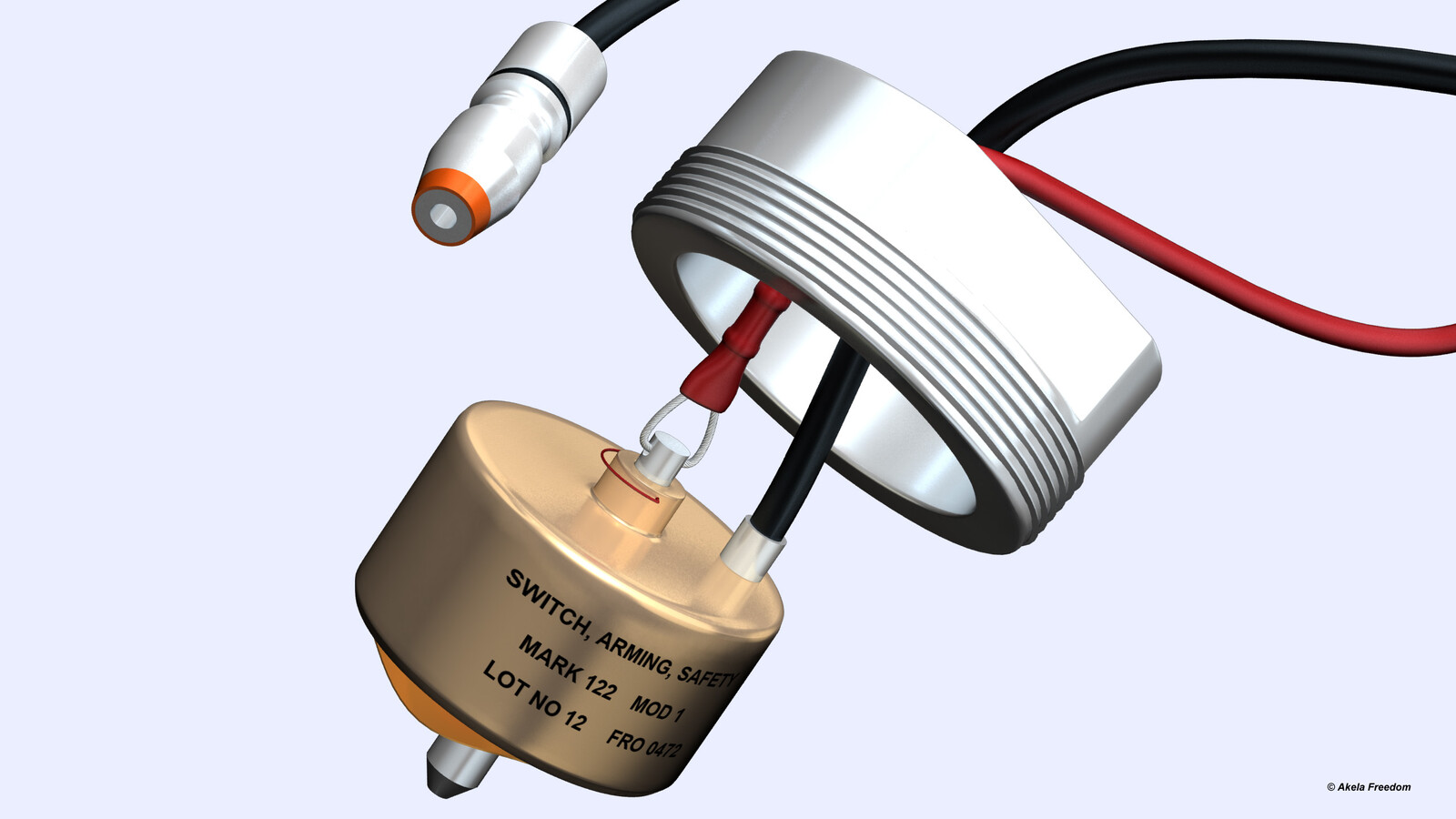 Lanyard pin is holding by magnet wire.