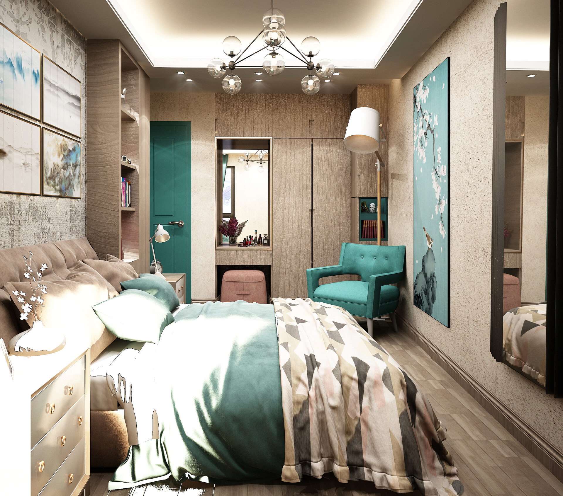Artstation Interior Design Of A Low Lit Bedroom Lamis Kamara