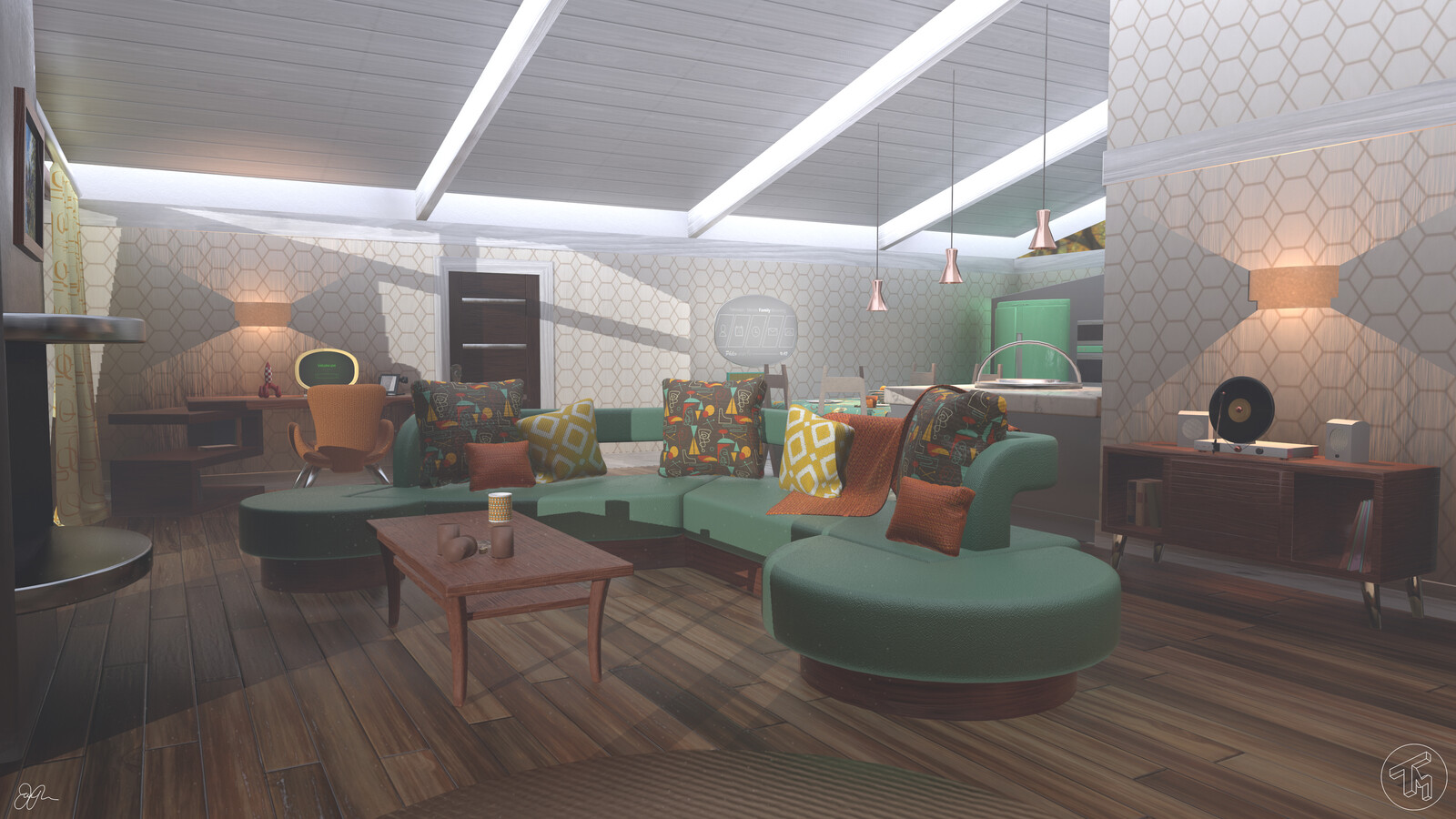 Taylor Olbison The World Of Tomorrow Retro Futuristic Interior Game Environment Know of any good futuristic movies from the past? retro futuristic interior game environment