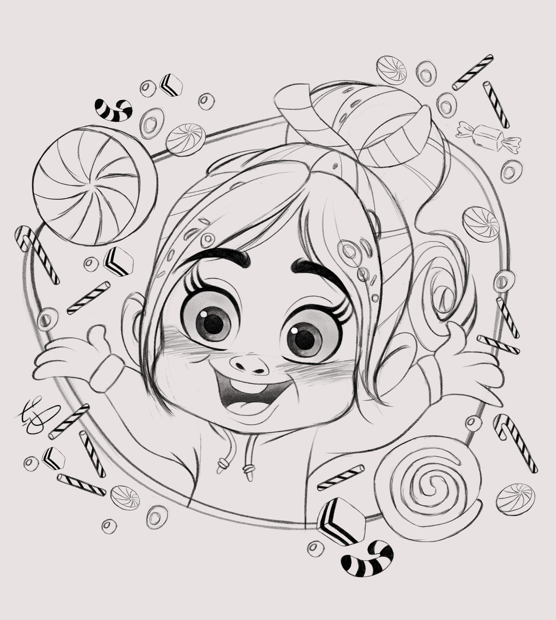 vanellope coloring pages