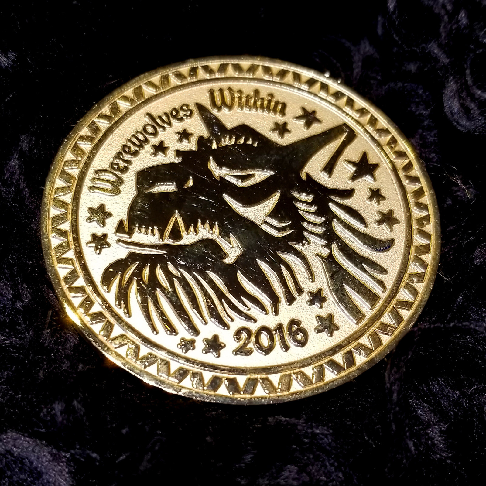 Final coin, wolf side up.