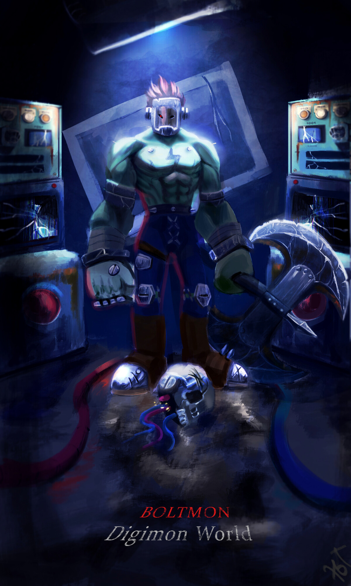 ArtStation - Boltmon digimon world