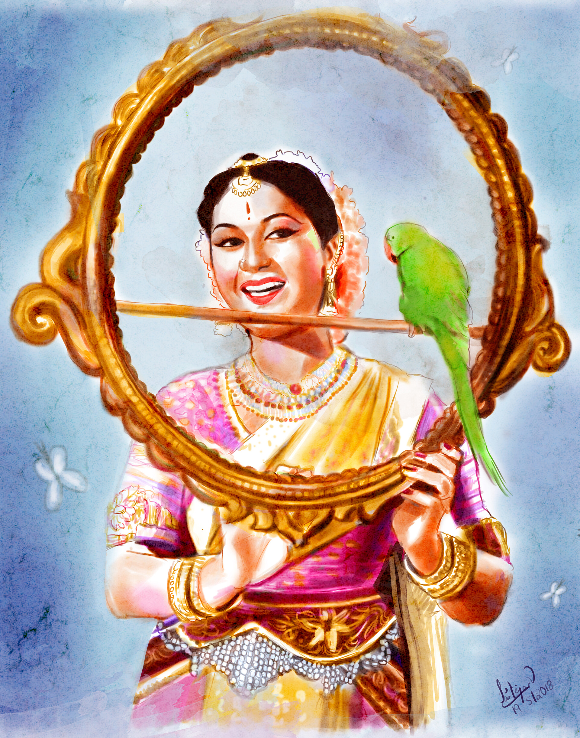 Artstation Savitri The Mahanati The Gem Of Indian Actress Of