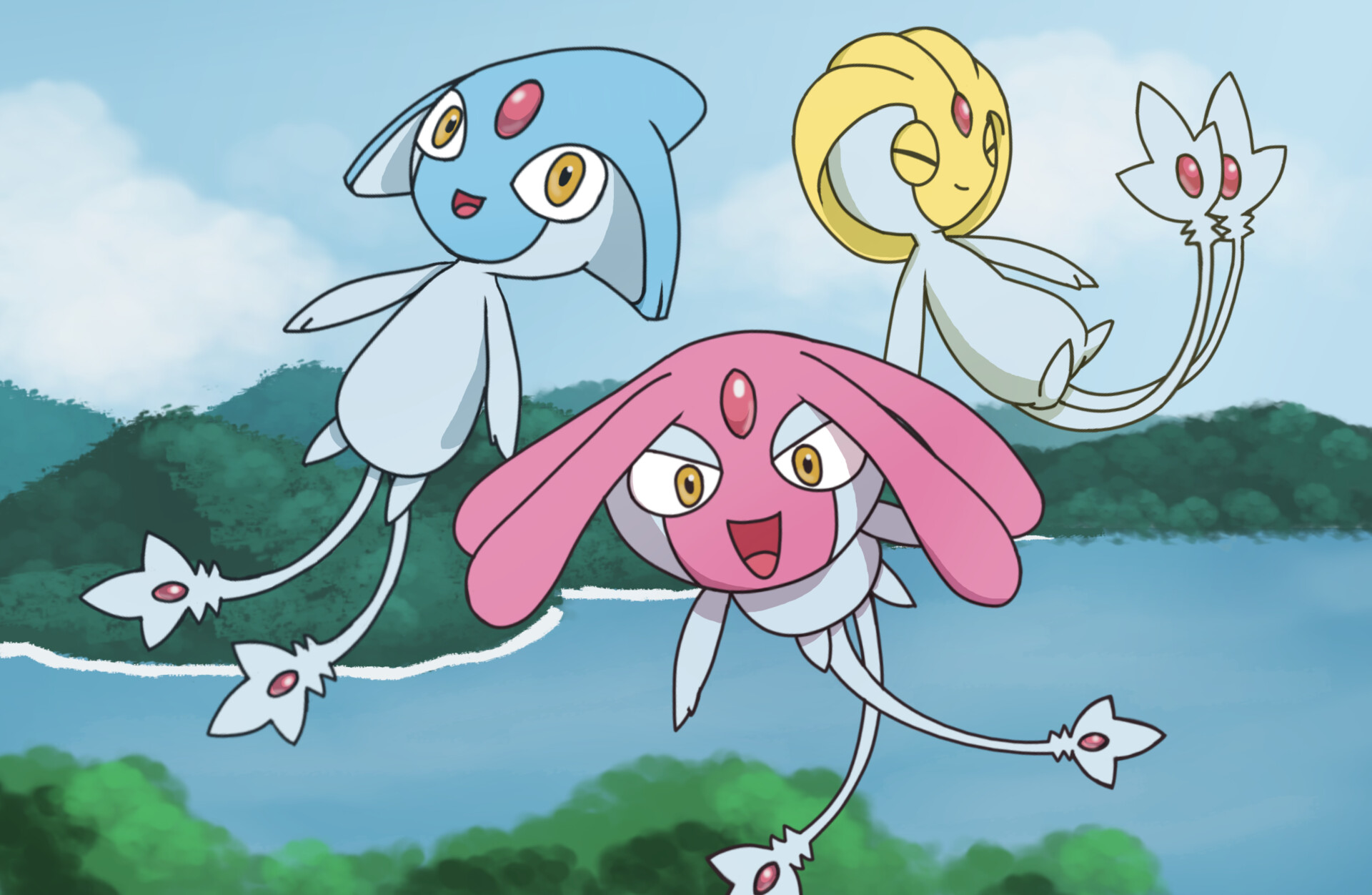 Artstation Pokemon Lake Trio Jack Tiger