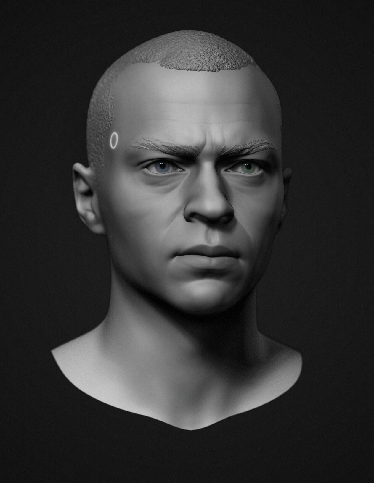 A model I did recently for a client, Markus head from Detroit become human ...