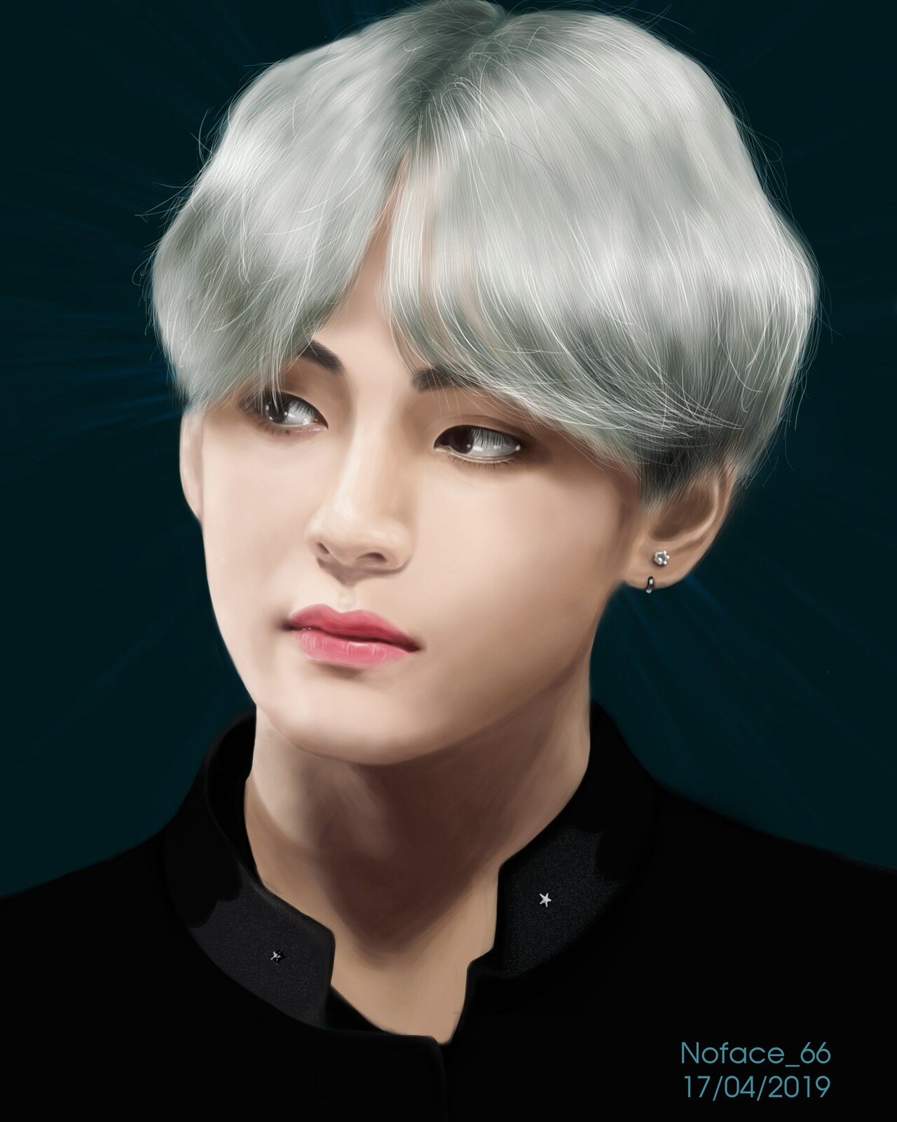 Artstation Bts V Fanart Digital Drawing Ngoc Le