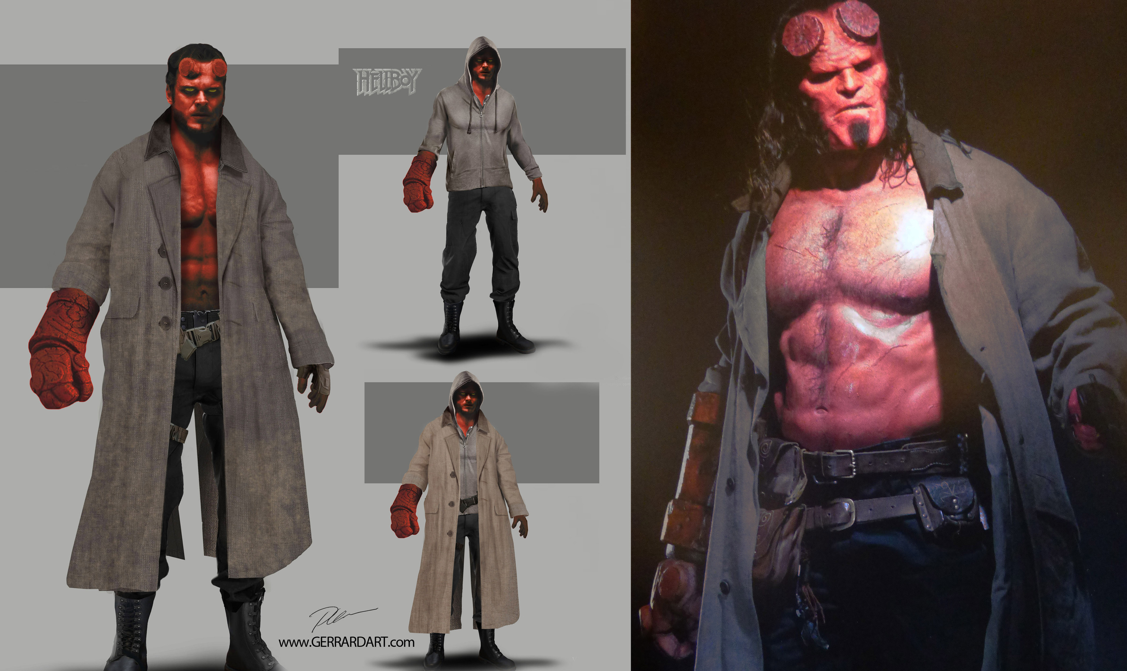COSTUME DESIGN FOR HELLBOY MOVIE  www.gerrardart.com
