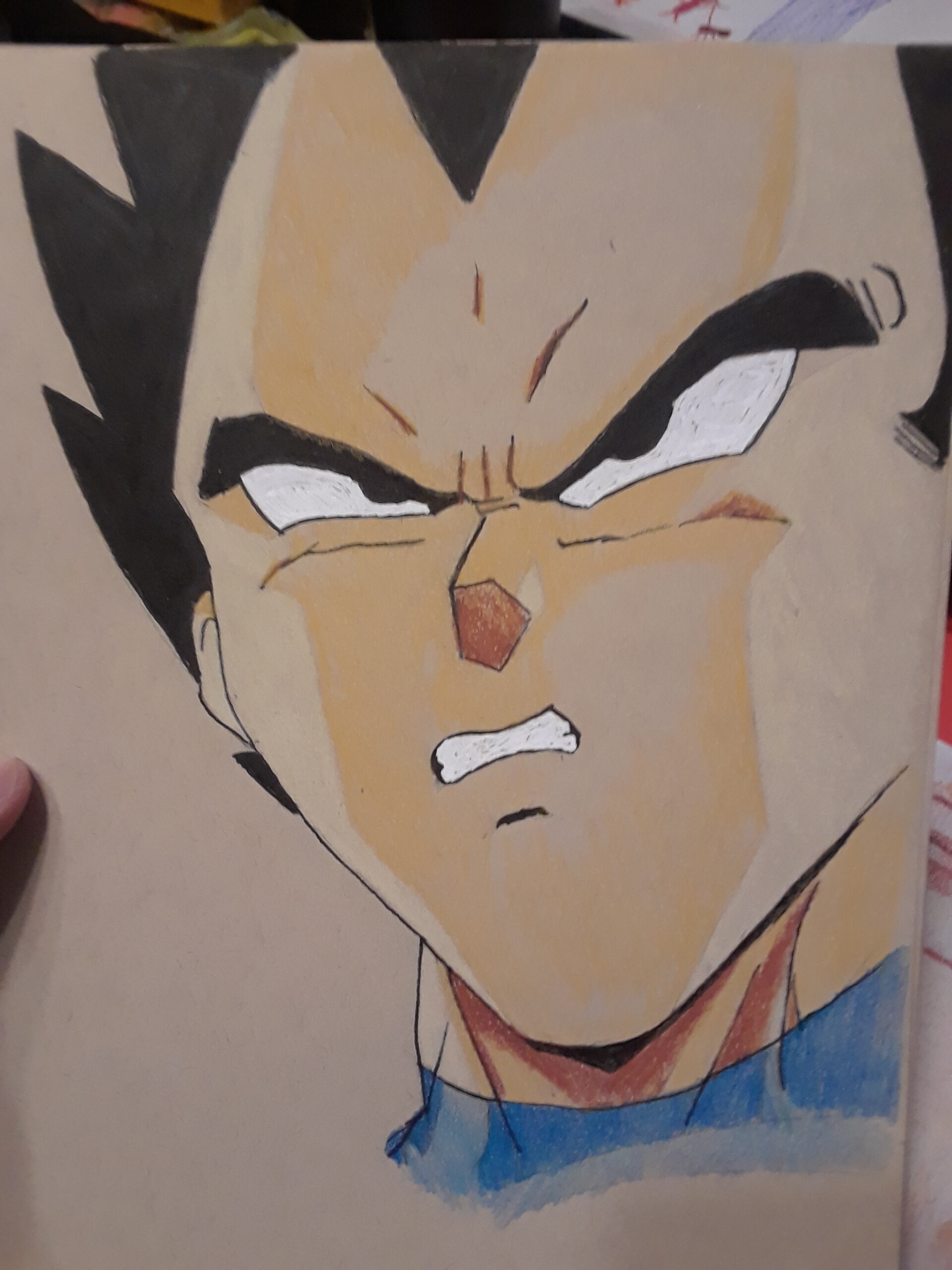 ArtStation - Vegeta calligraphic illustration