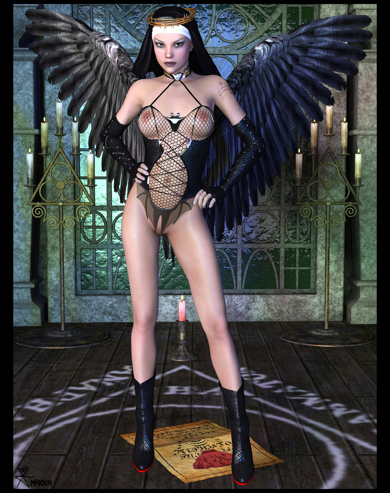 Mephistophina Succubus. Contract and Sigils are derived from medieval grimoires.