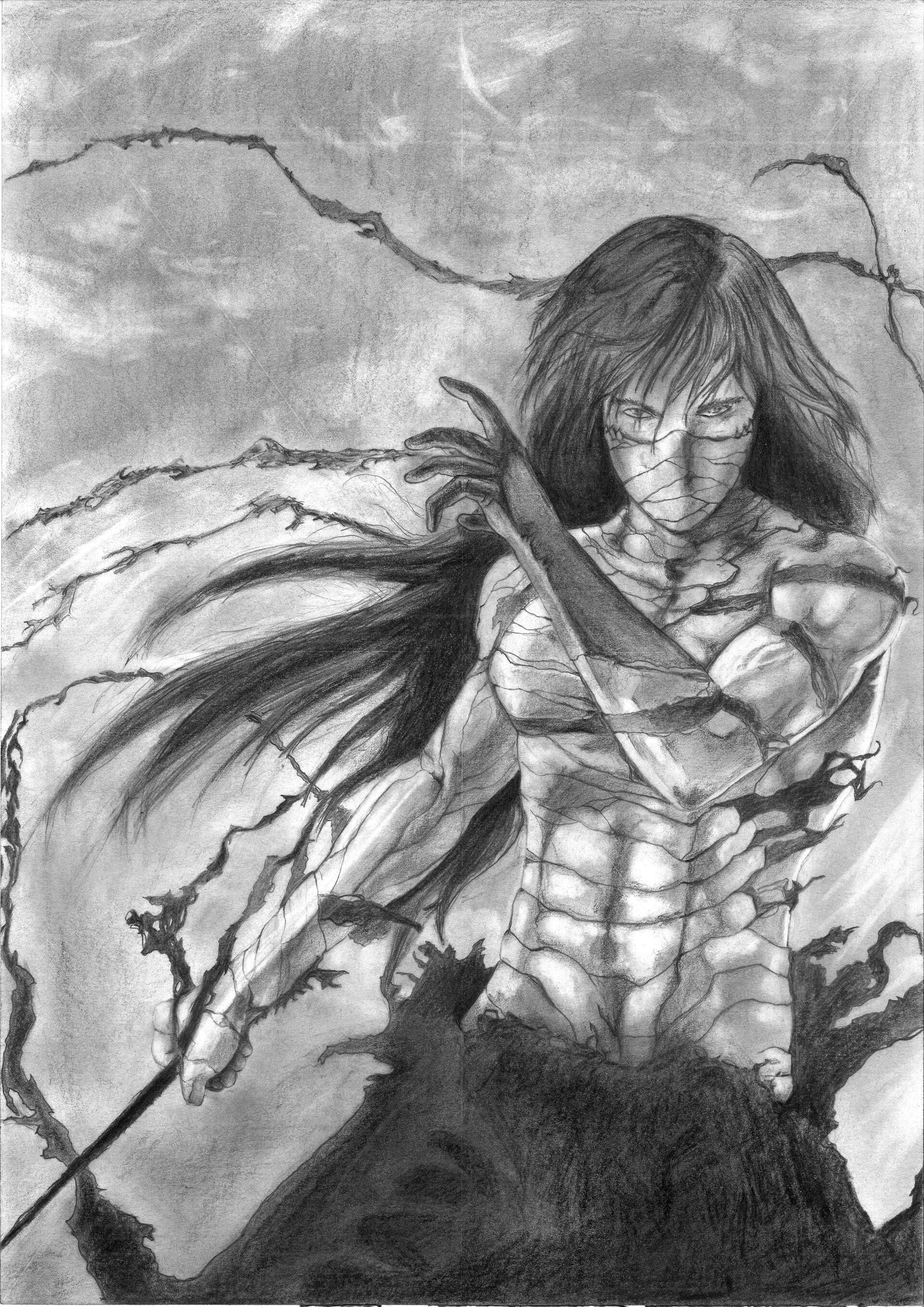 ichigo final getsuga tenshou drawing