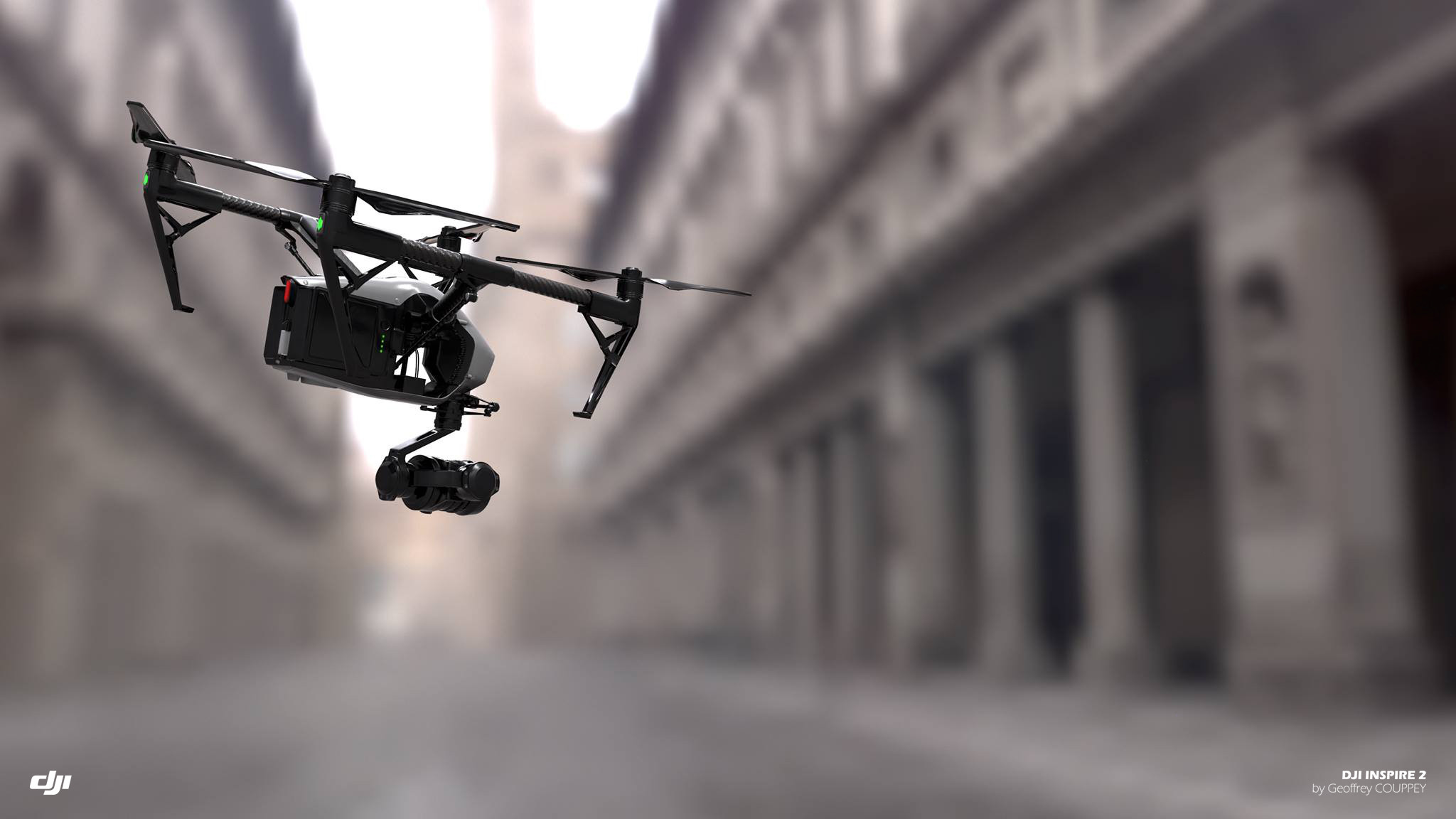 artstation dji inspire 2 rendering in