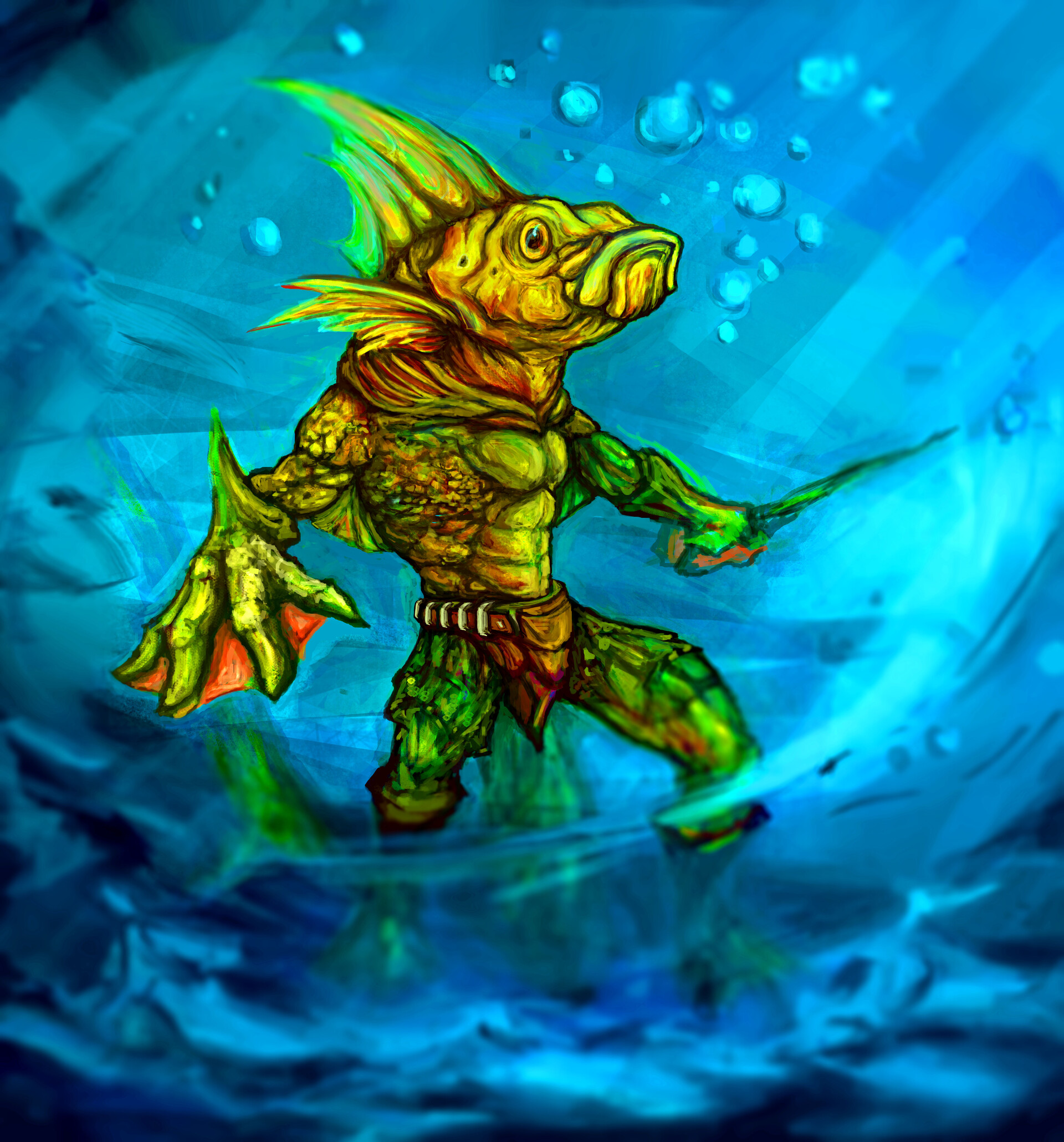 Artstation Fish Fantasy Mutant Jose Diego Gomes