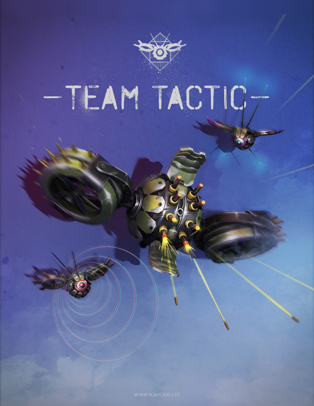 Two tactic drones support a damage dealer