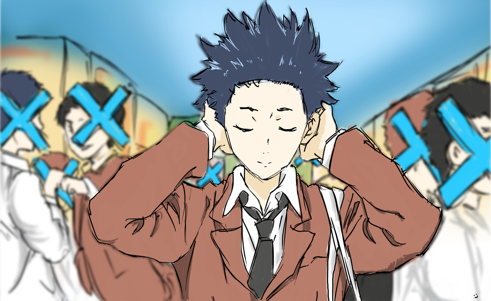 Artstation A Silent Voice Koe No Katachi Fan Art Oorjit B S