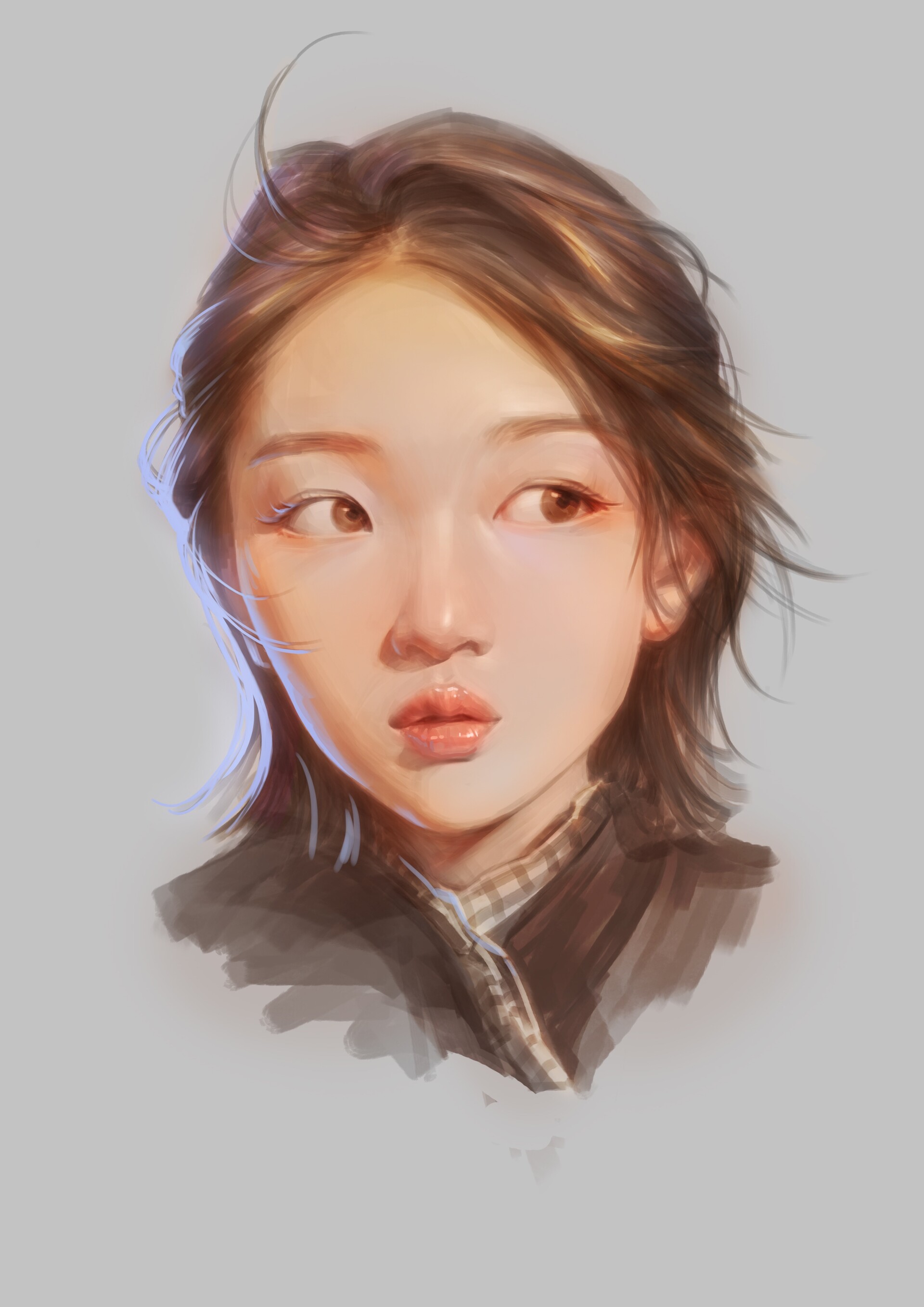 ArtStation - 课件和给两个小美女画的头像~