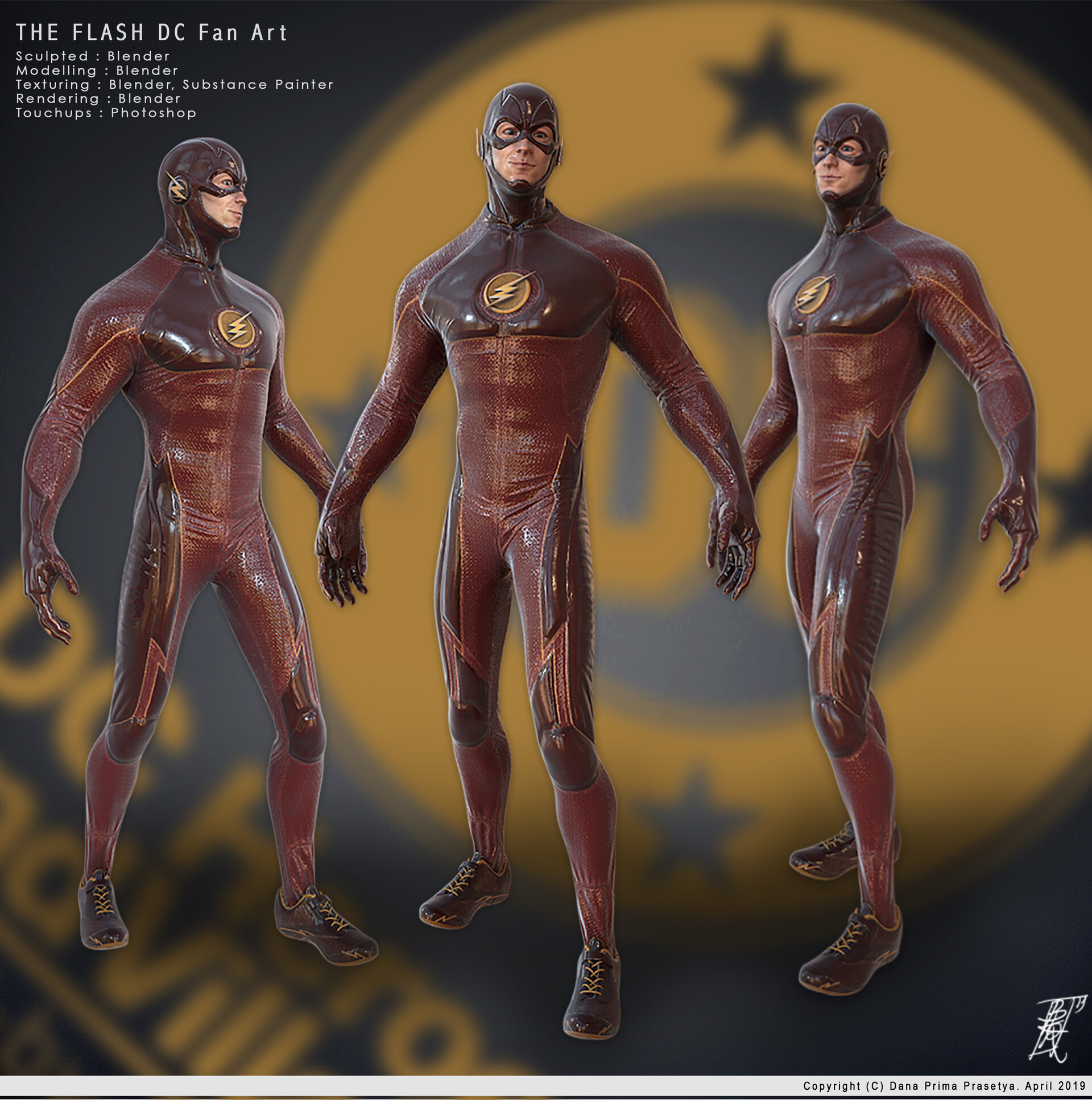 ArtStation - The Flash - DC Heroes Fan Art, image size:1920x1934