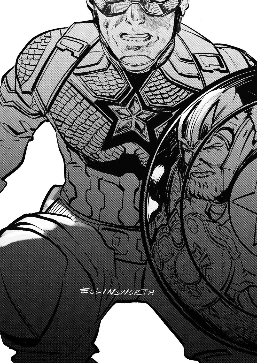 Artstation Captain America Avengers Endgame Jaka Prawira