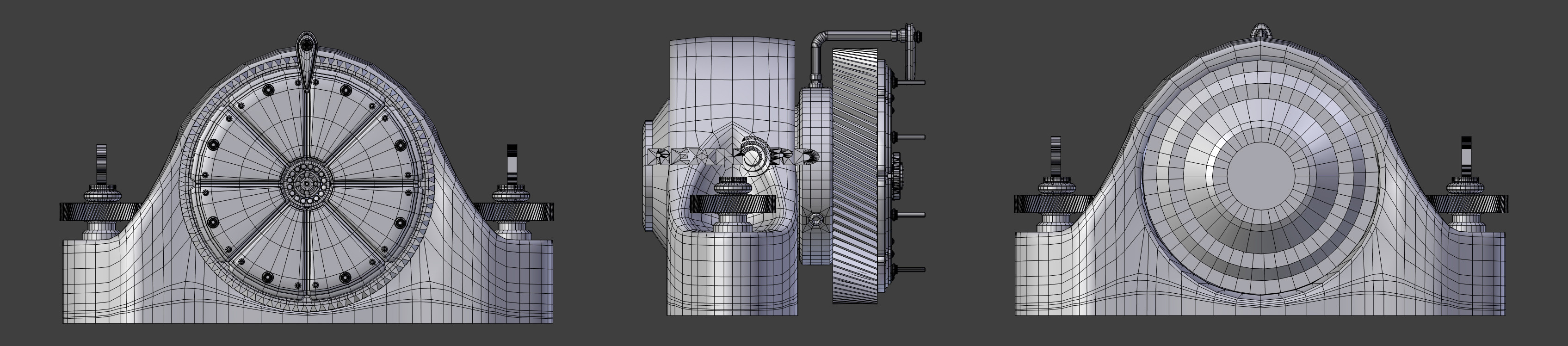 Final Low-Poly wireframes