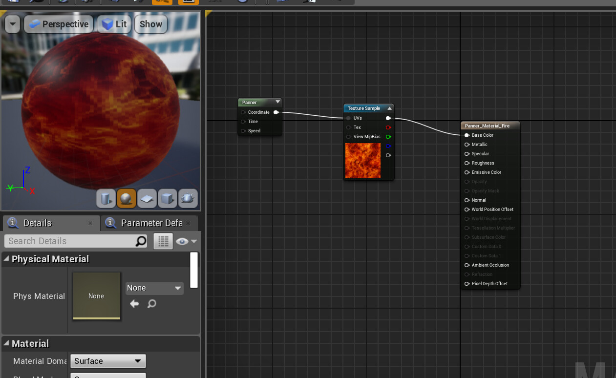 ArtStation - Fire and Grass Panner Material