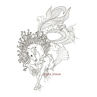 Artstation Drawing Unicorn Skull In Zentangle Style For Adult