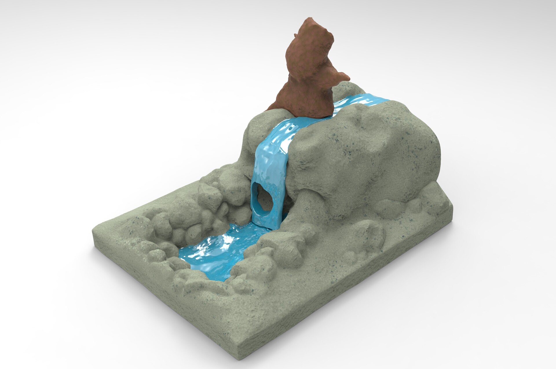 Artstation Waterfall Diceroller 3d Print Zachary Sullivan